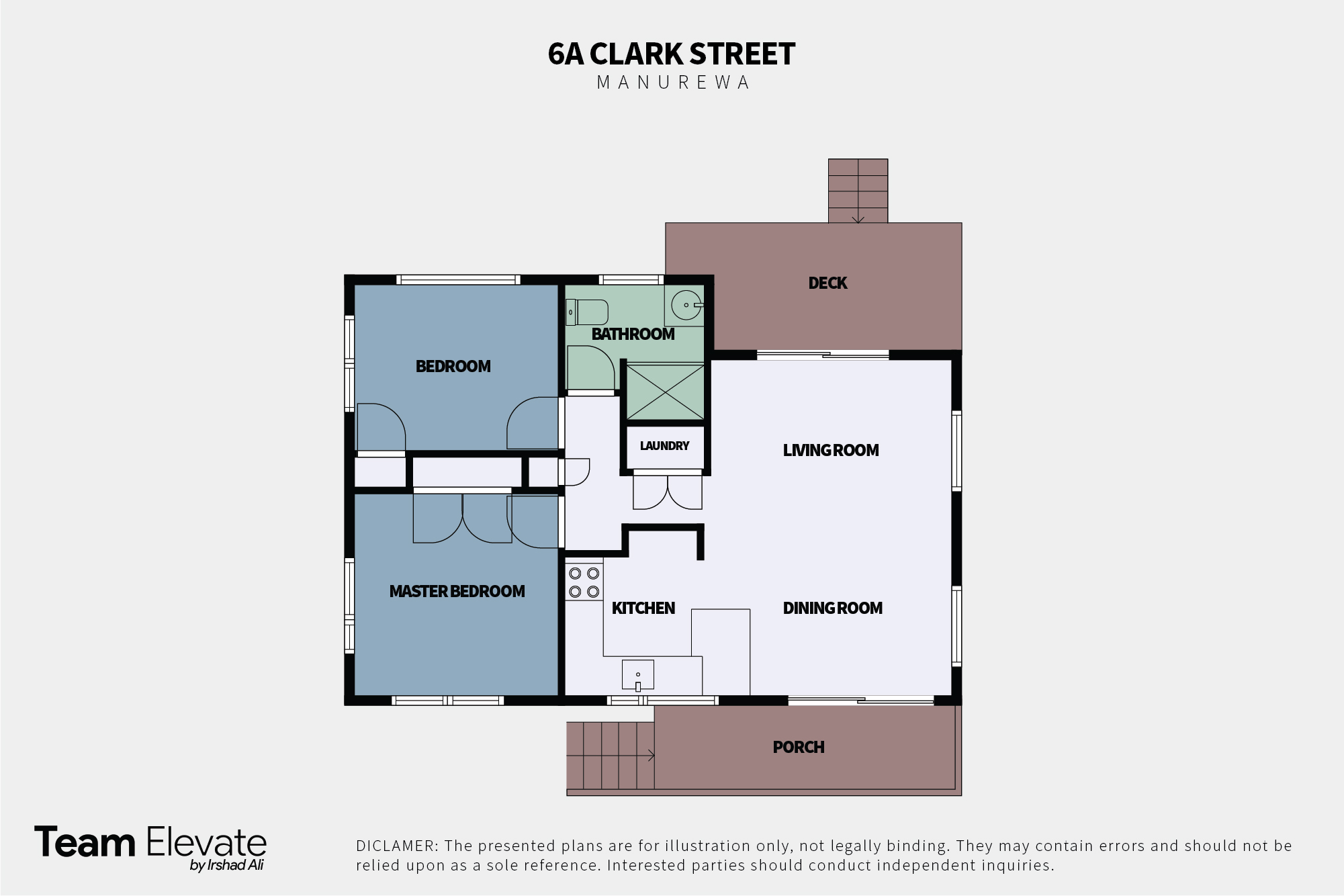 6a Clark Street, Manurewa, Manukau City, 2 ਕਮਰੇ, 1 ਬਾਥਰੂਮ, House