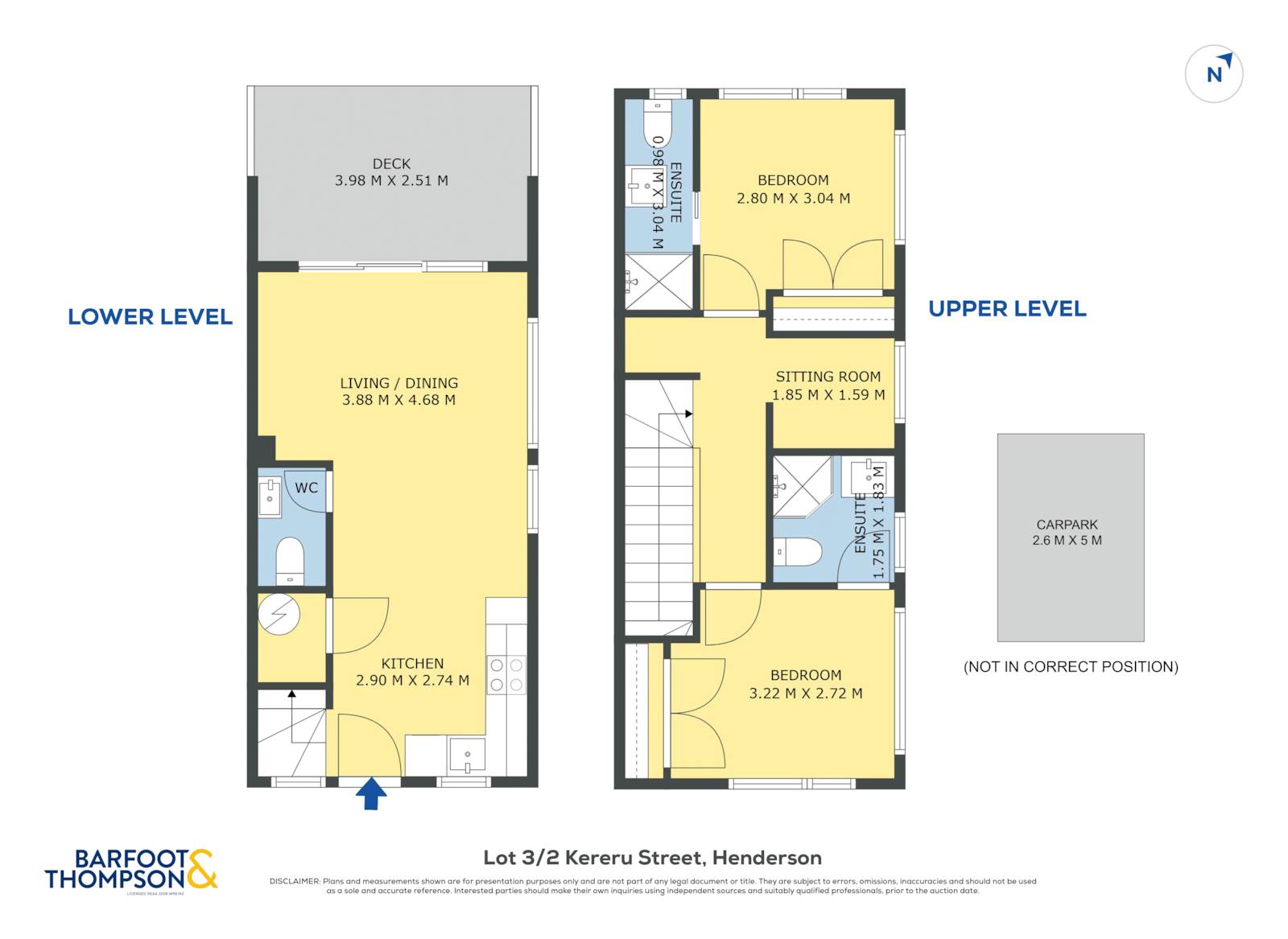 5/2 Kereru Street, Henderson, Waitakere City, 2房, 1浴, Townhouse