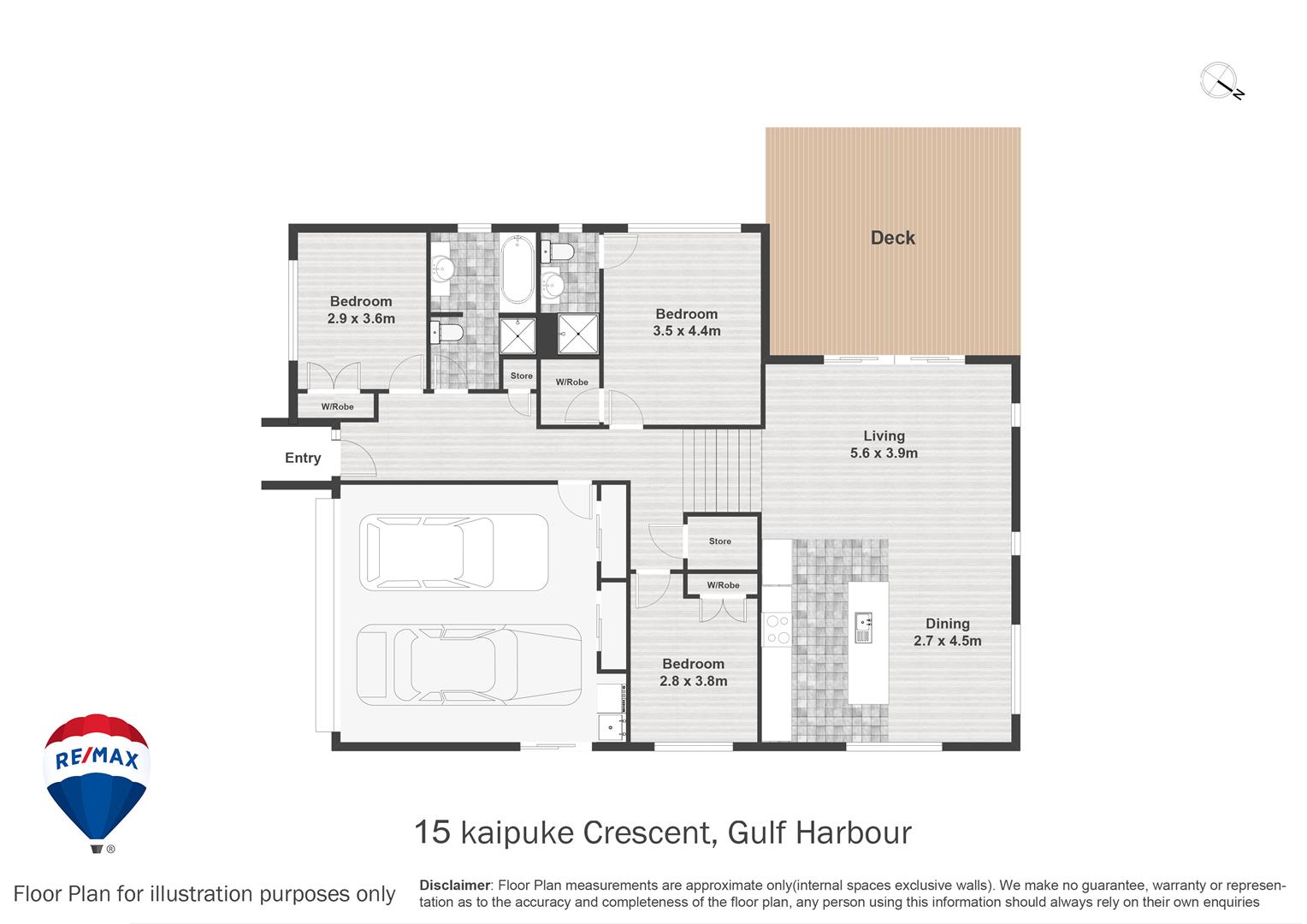 15 Kaipuke Crescent, Gulf Harbour, Rodney, 3部屋, 0バスルーム, House
