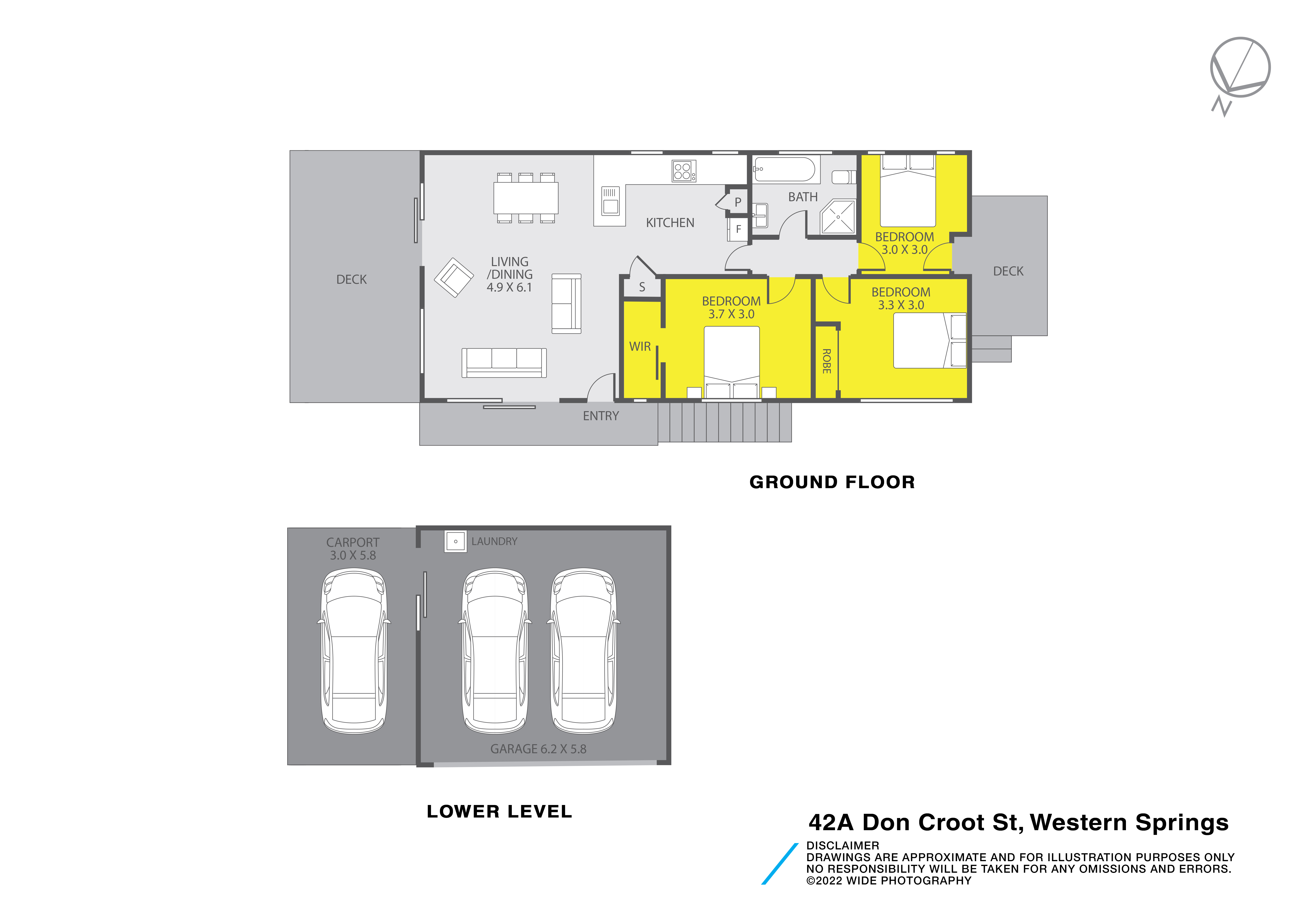 42a Don Croot Street, Morningside, Auckland City, 3部屋, 1バスルーム