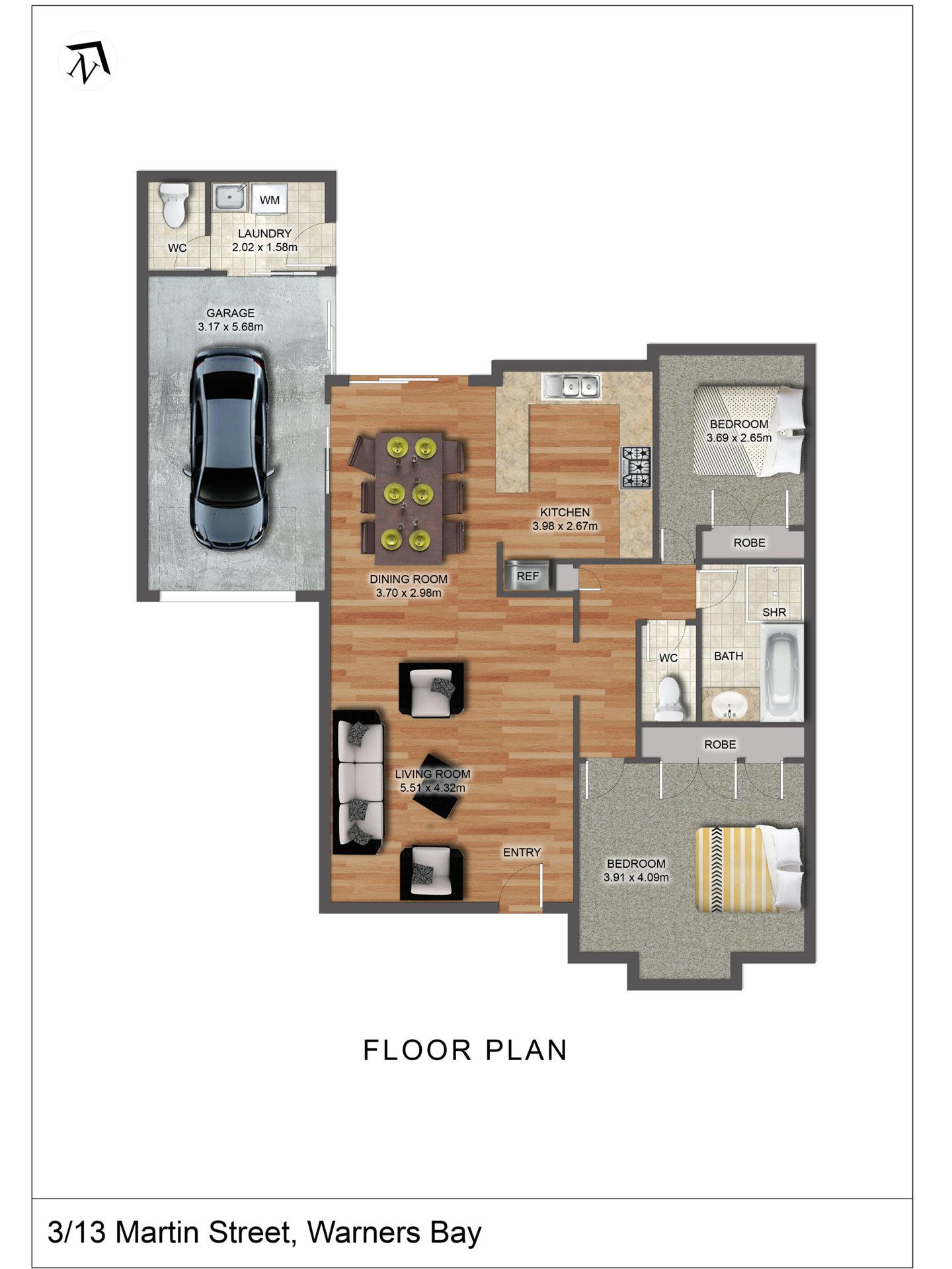 UNIT 3 13 MARTIN ST, Warners Bay, Newcastle, 0 غرف, 0 حمامات, House