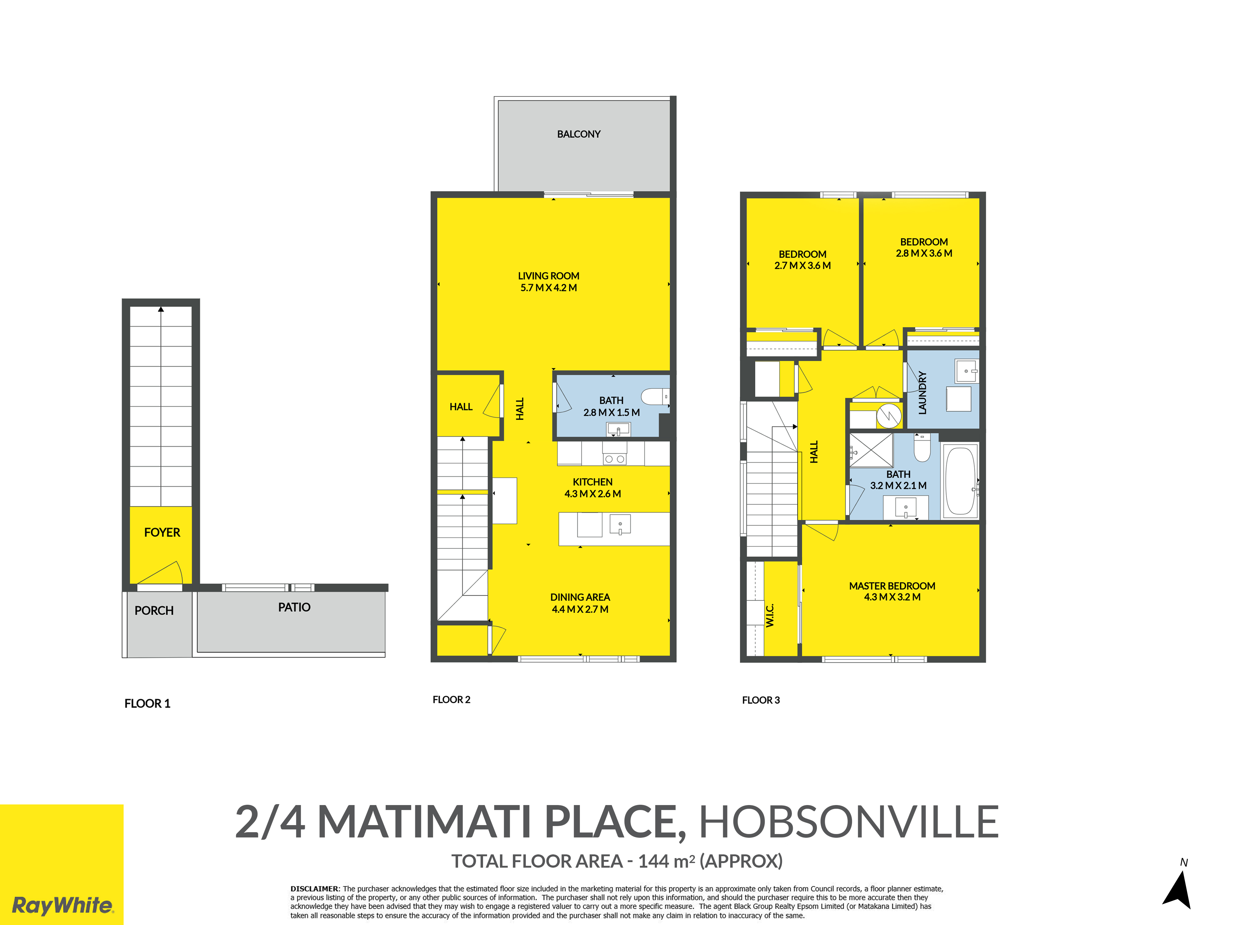 2/4 Matimati Place, Hobsonville, Waitakere City, 3 Bedrooms, 2 Bathrooms, House