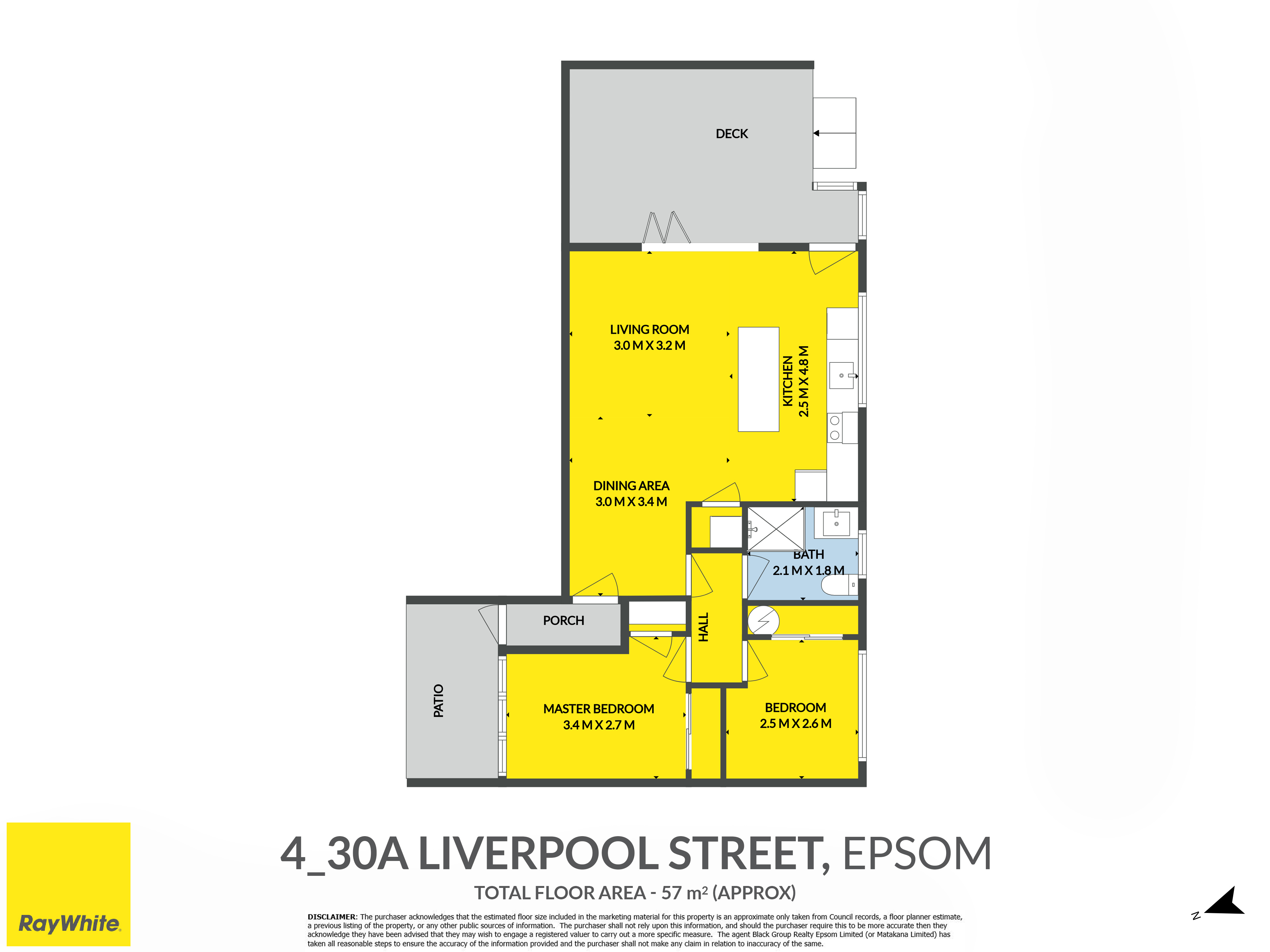 4/30a Liverpool Street, Epsom, Auckland City, 2 ਕਮਰੇ, 1 ਬਾਥਰੂਮ, Unit
