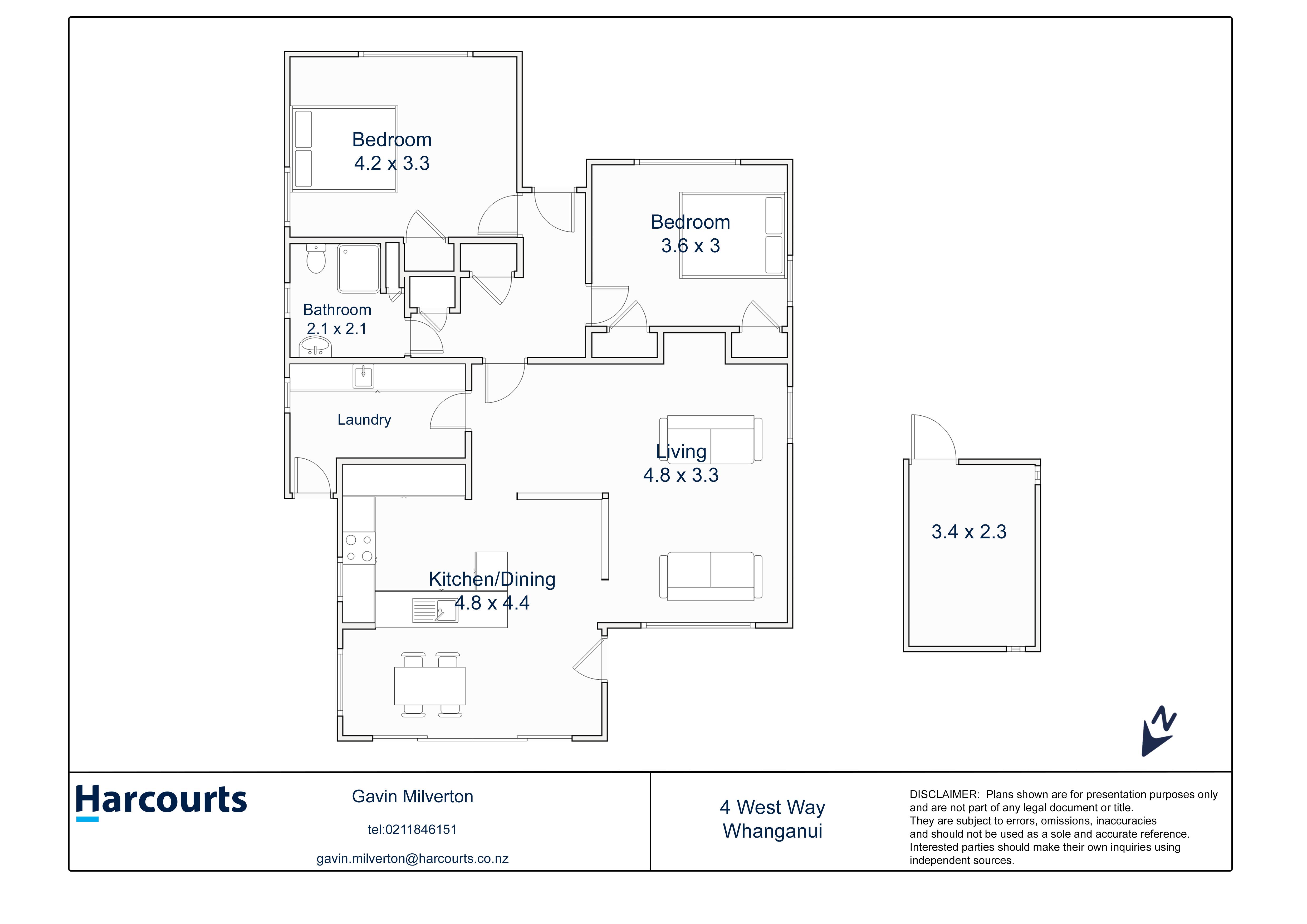 4 West Way, Durie Hill, Wanganui, 2房, 0浴, House