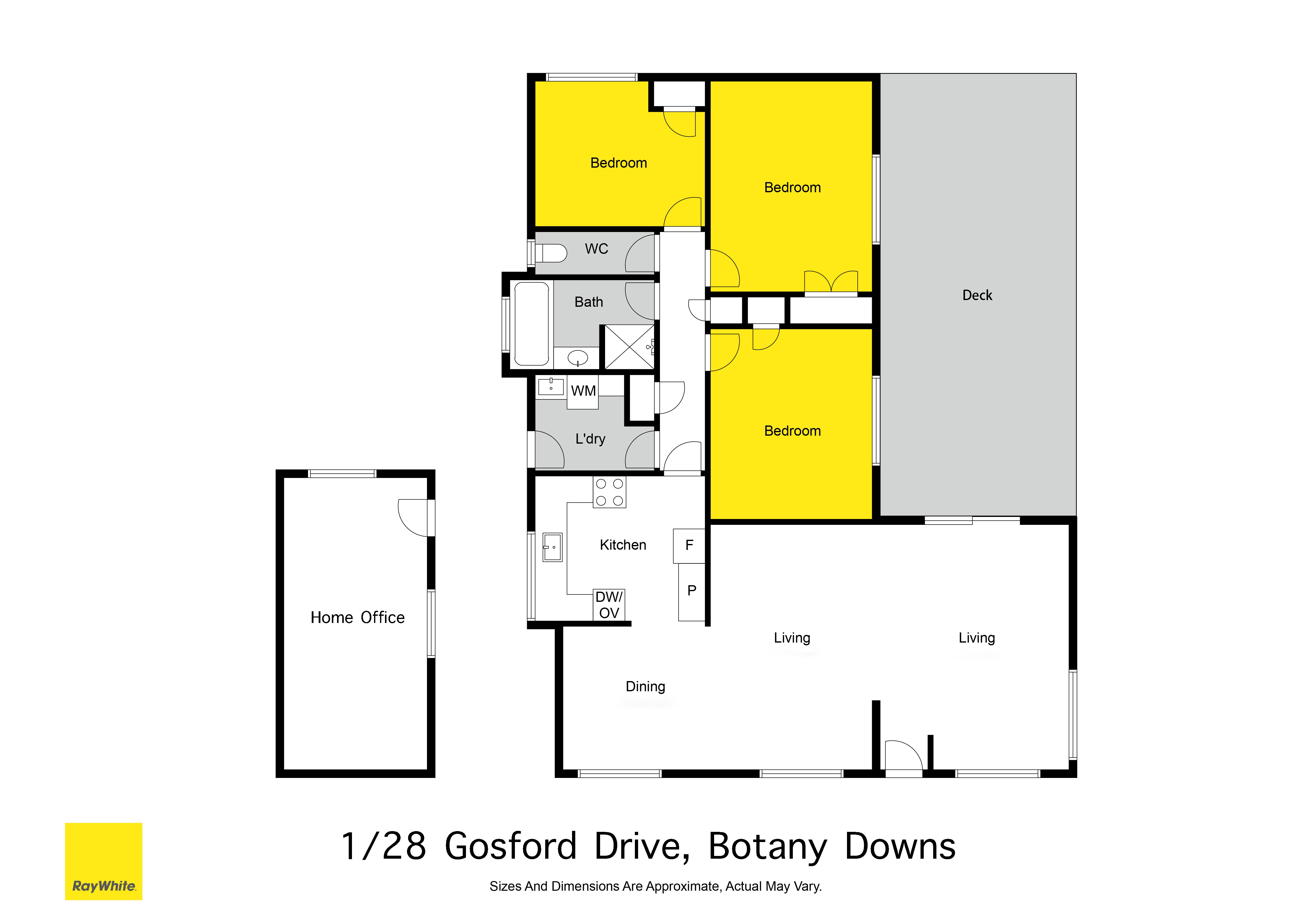1/28 Gosford Drive, Botany Downs, Manukau City, 3 ਕਮਰੇ, 1 ਬਾਥਰੂਮ, House