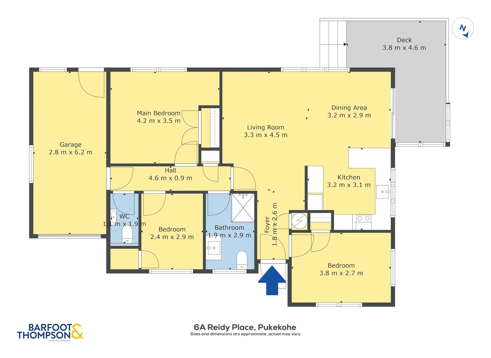 6a Reidy Place, Pukekohe, Franklin, 3房, 1浴, House