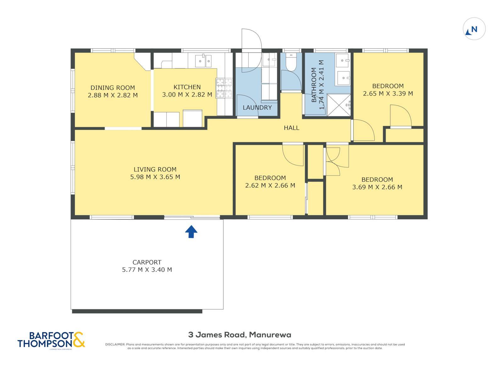 2/3 James Road, Manurewa, Manukau City, 3房, 1浴, House