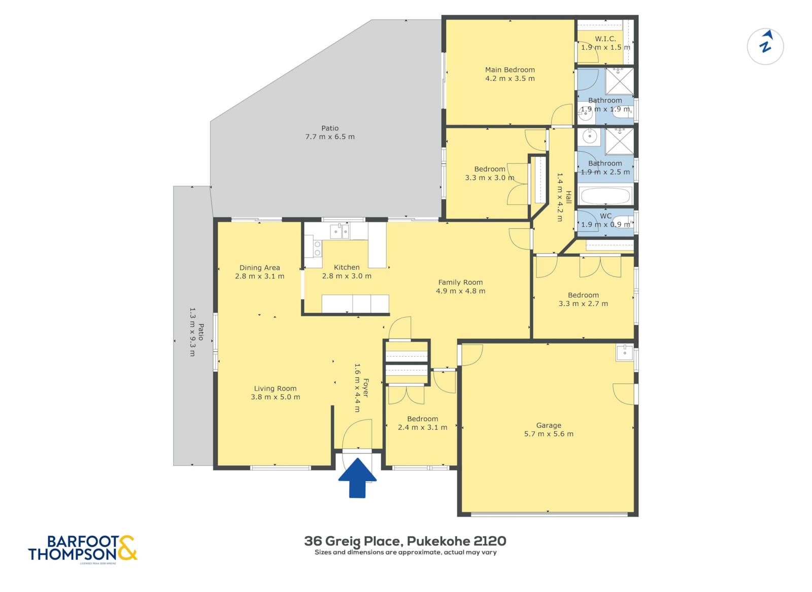 36 Greig Place, Pukekohe, Franklin, 4房, 2浴, House