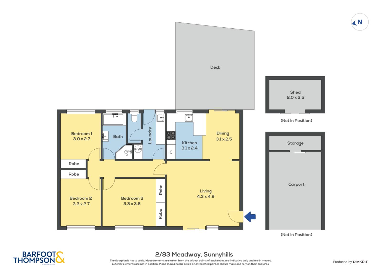 2/83 Meadway, Sunnyhills, Auckland - Manukau, 3部屋, 1バスルーム, Unit