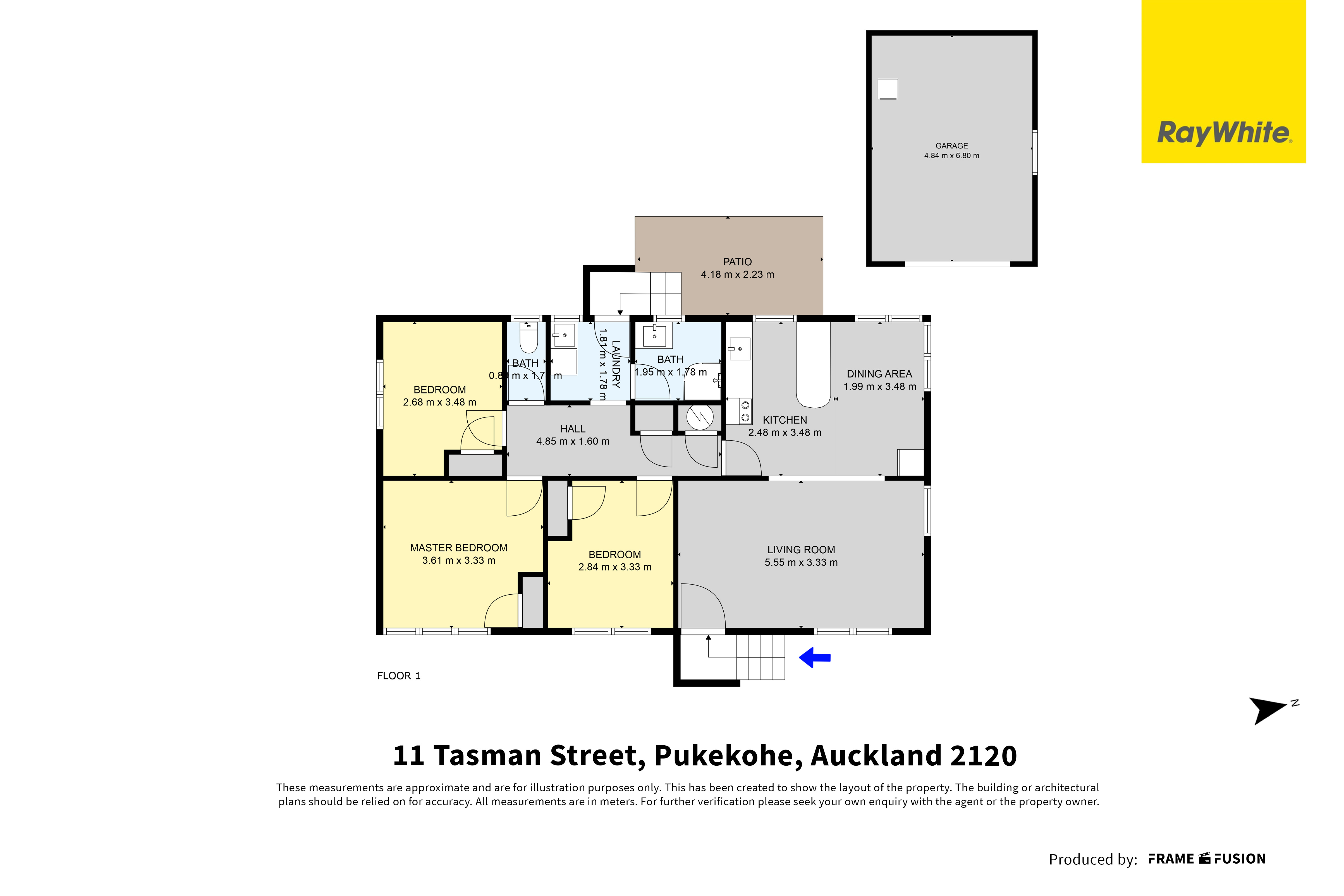 11 Tasman Street, Pukekohe, Franklin, 3 ਕਮਰੇ, 1 ਬਾਥਰੂਮ, House