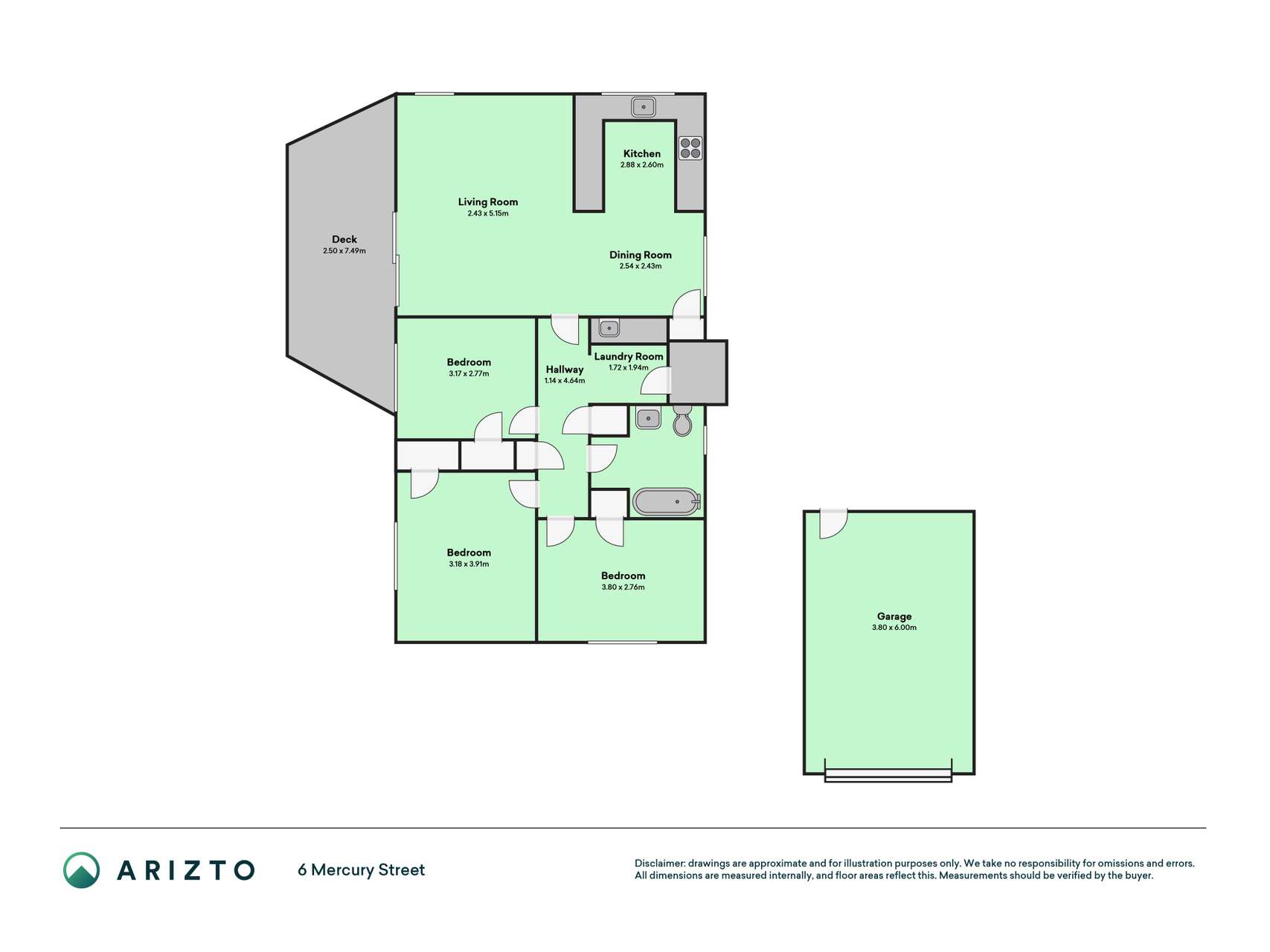 6 Mercury Street, Milson, Palmerston North City, 3 Bedrooms, 1 Bathrooms, House