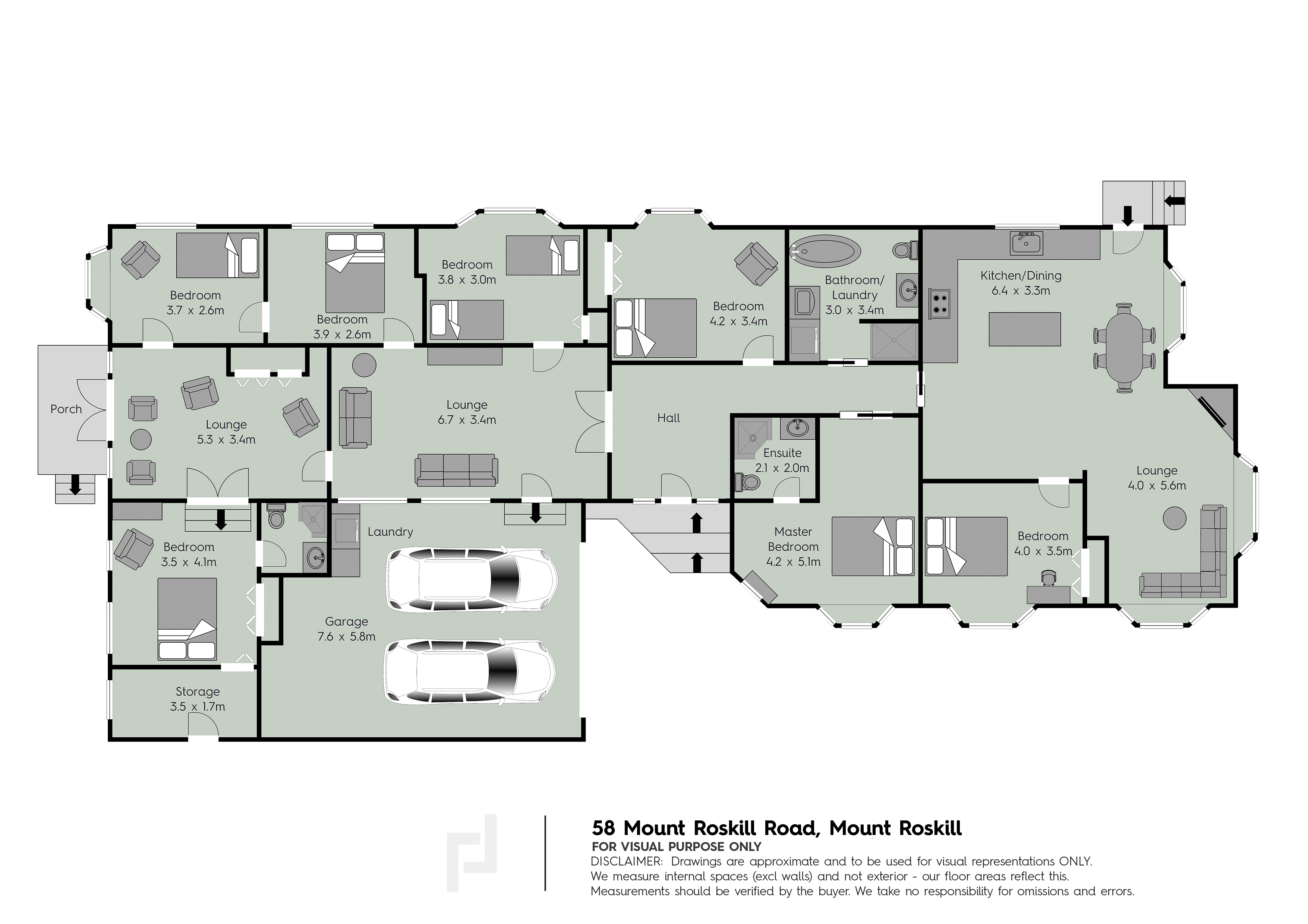 58 Mount Roskill Road, Mount Roskill, Auckland City, 7 રૂમ, 3 બાથરૂમ, House