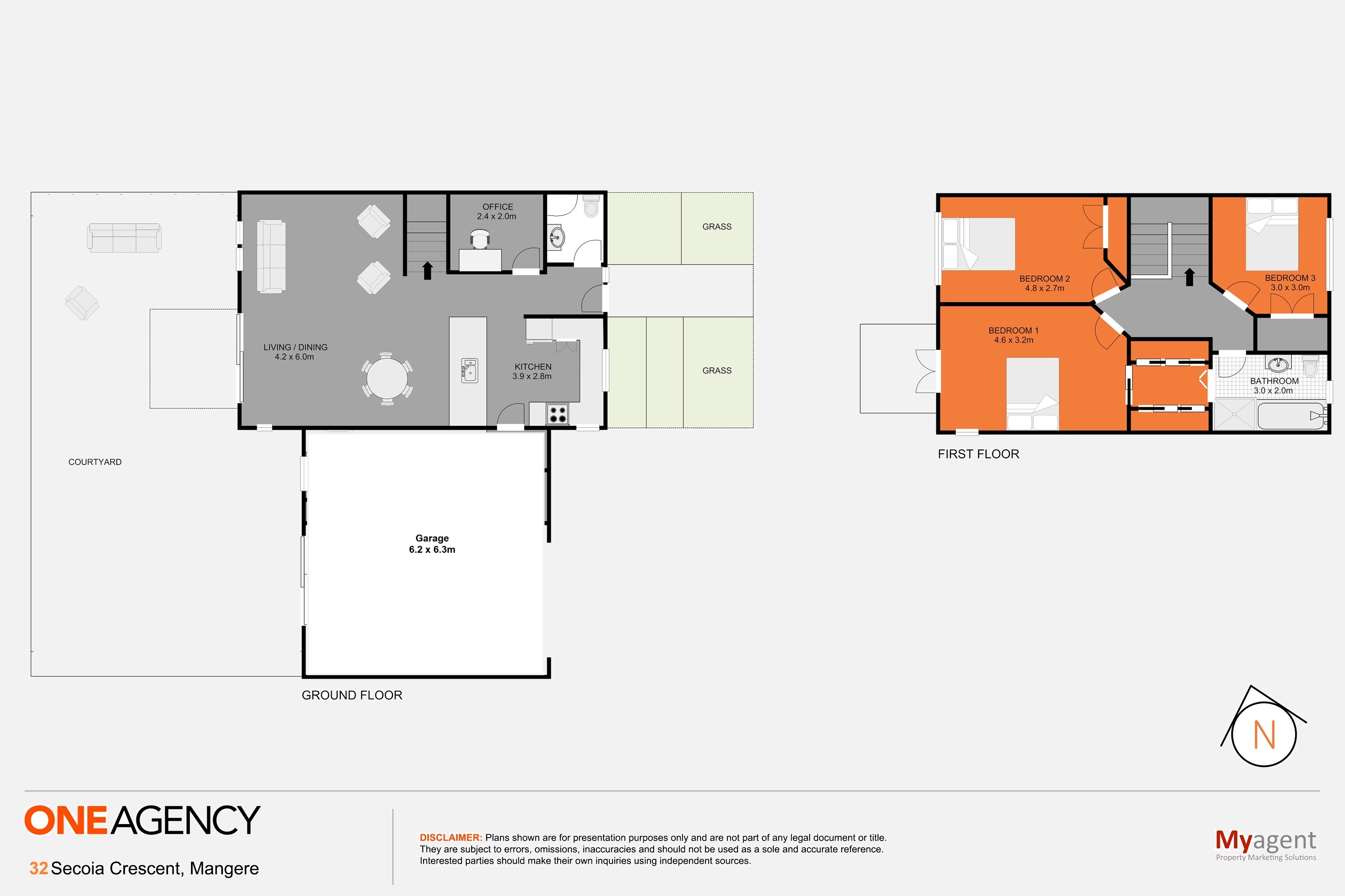 32 Secoia Crescent, Mangere, Manukau City, 3房, 1浴, House