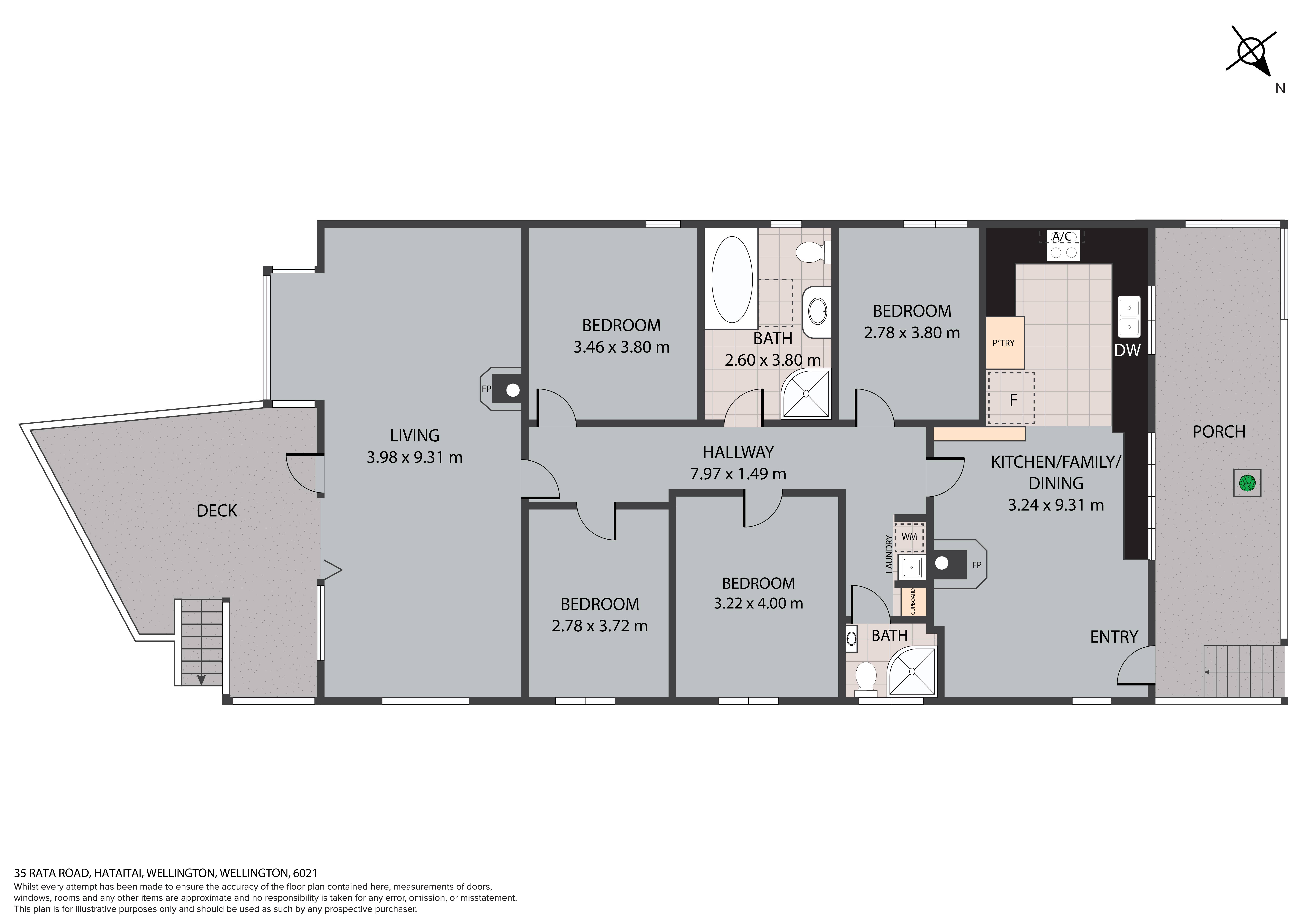 35 Rata Road, Hataitai, Wellington City, 4房, 0浴, House