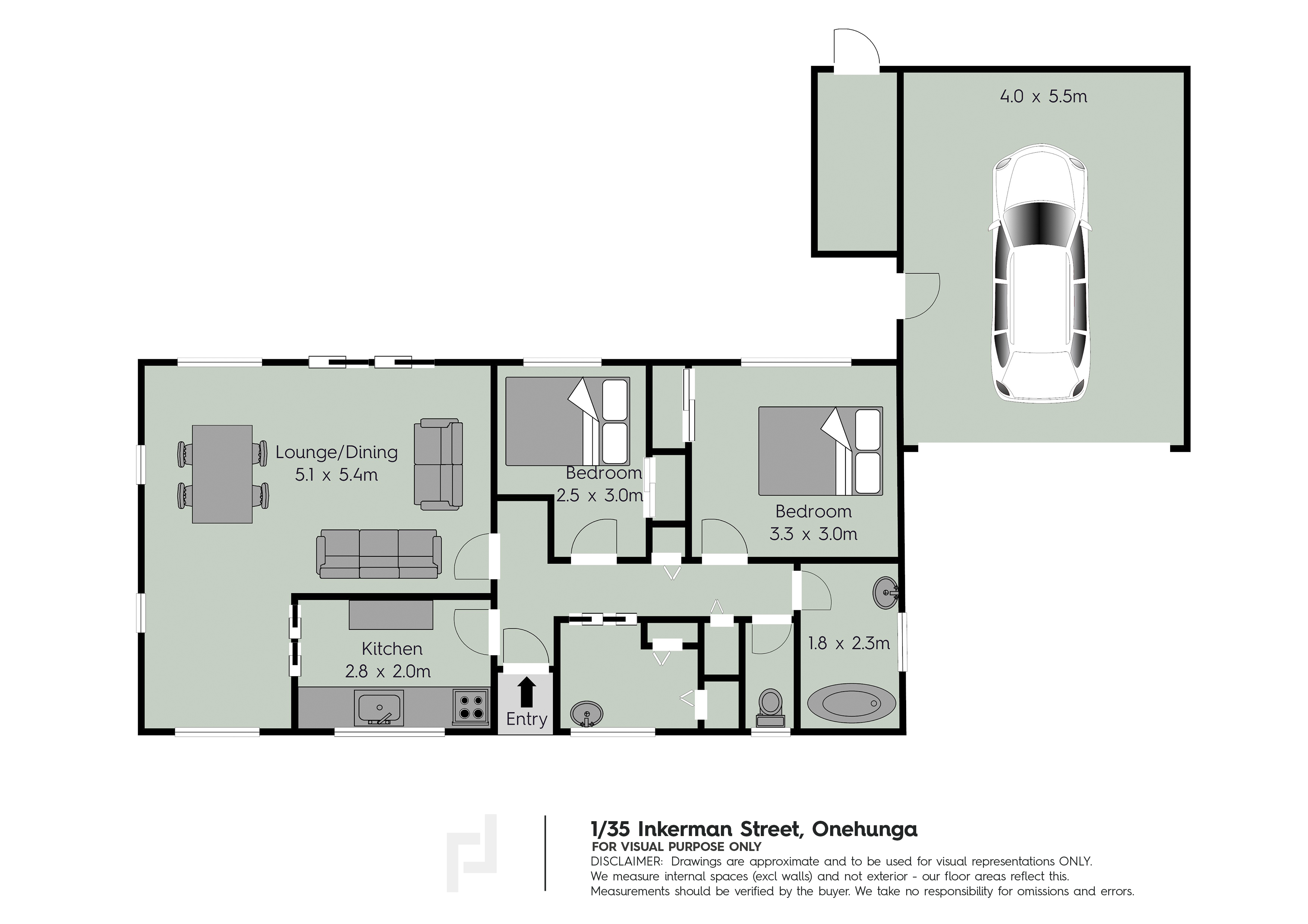1/35 Inkerman Street, Onehunga, Auckland City, 2 Bedrooms, 1 Bathrooms, House