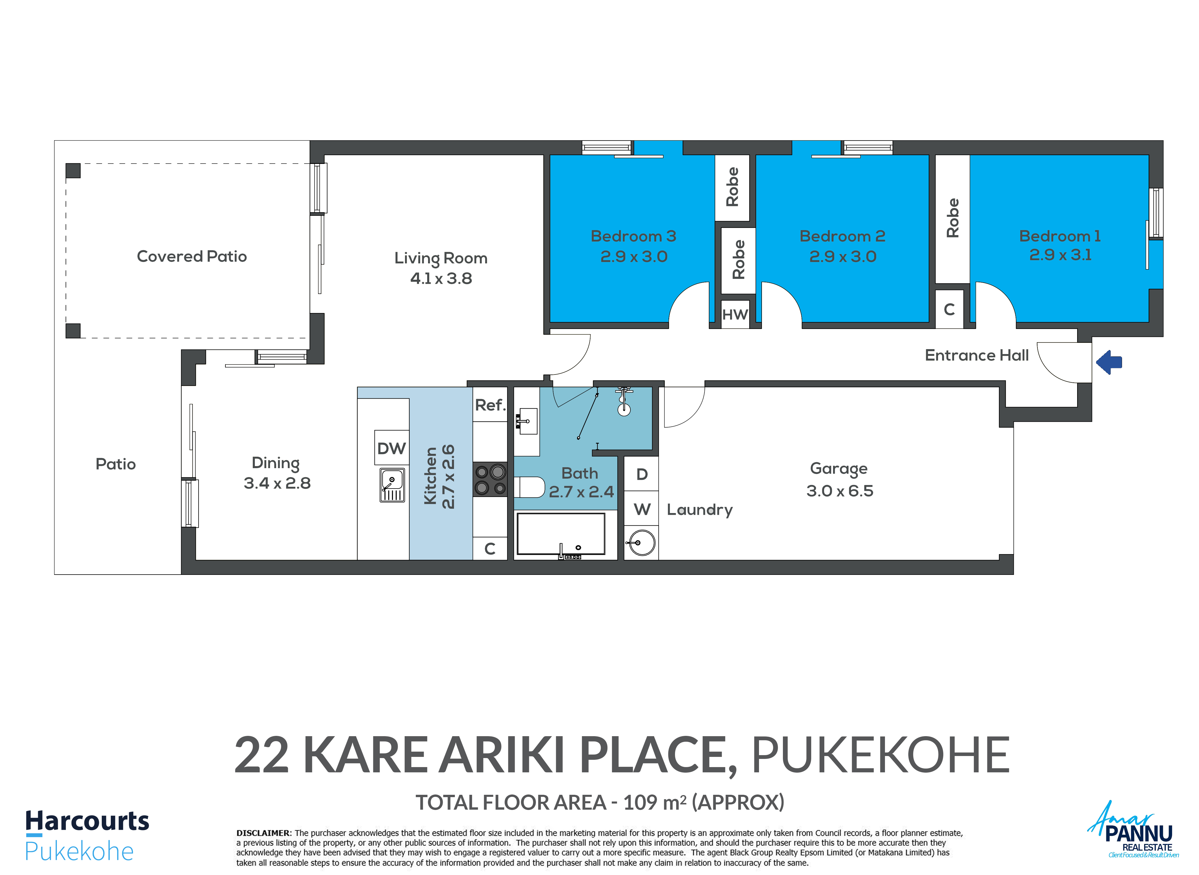 22 Kare Ariki Place, Pukekohe, Franklin, 3 침실, 0 욕실, House