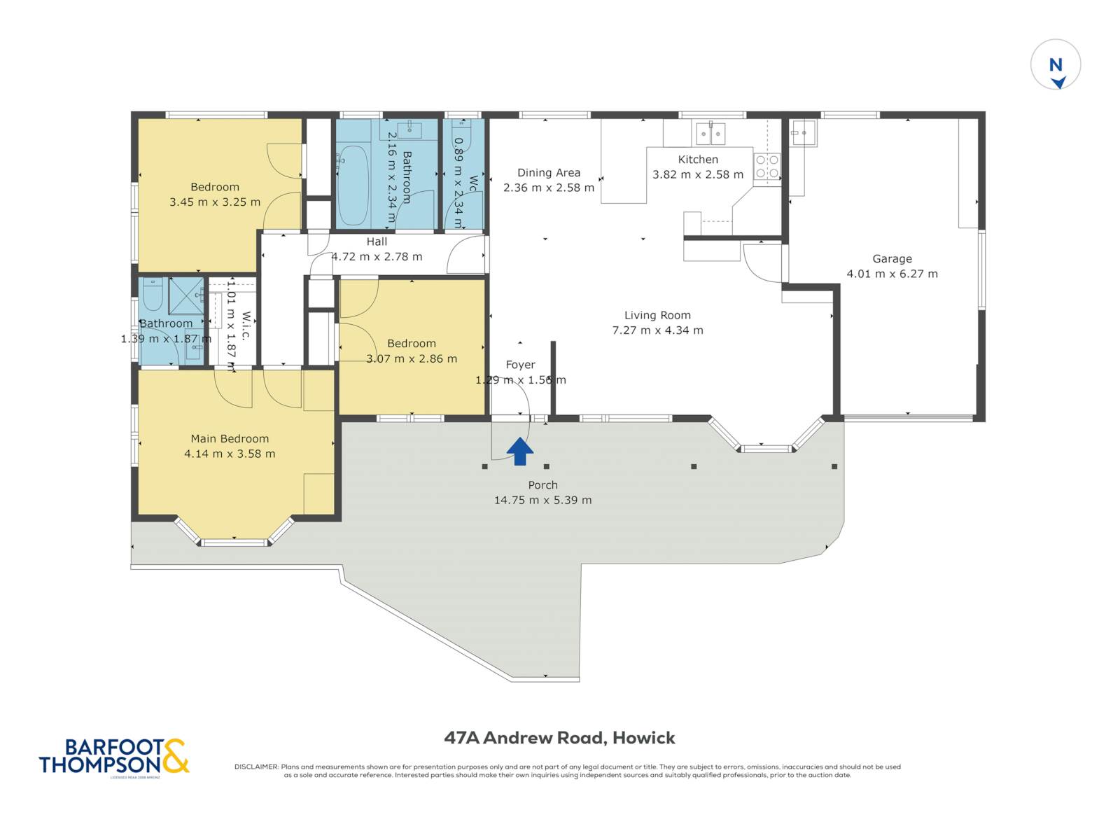 47a Andrew Road, Howick, Manukau City, 3 ਕਮਰੇ, 2 ਬਾਥਰੂਮ, House