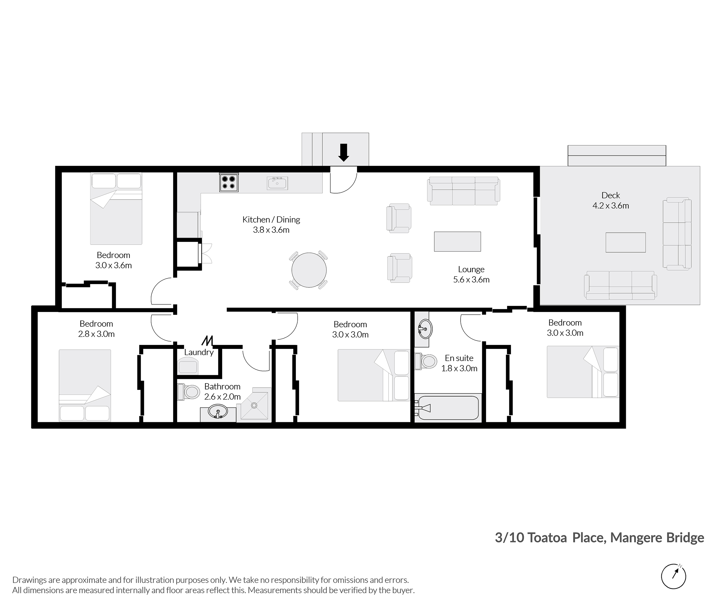 10a Toatoa Place, Mangere Bridge, Manukau City, 4 Bedrooms, 1 Bathrooms, House
