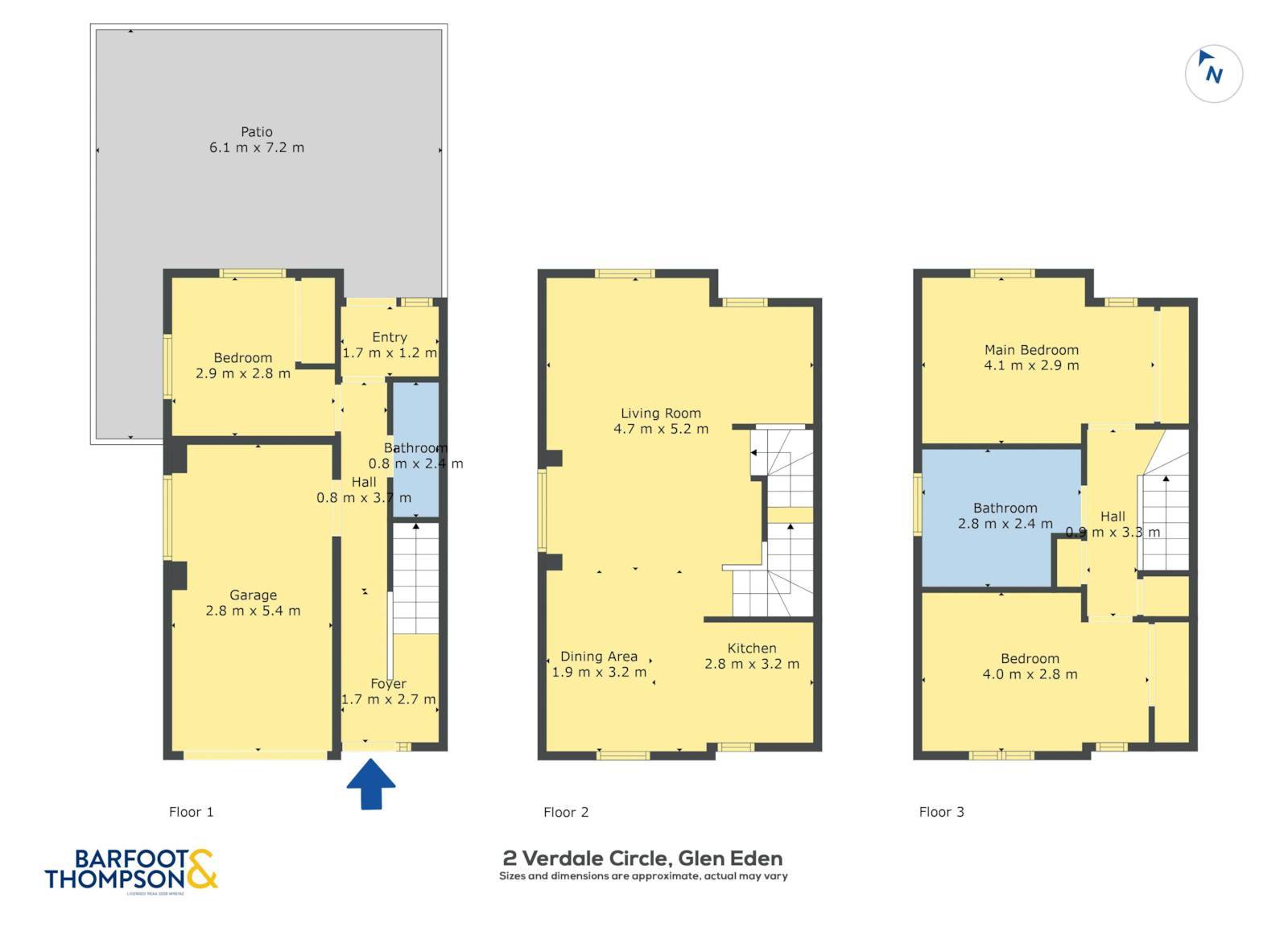 2 Verdale Circle, Glen Eden, Waitakere City, 3 ਕਮਰੇ, 1 ਬਾਥਰੂਮ, Townhouse