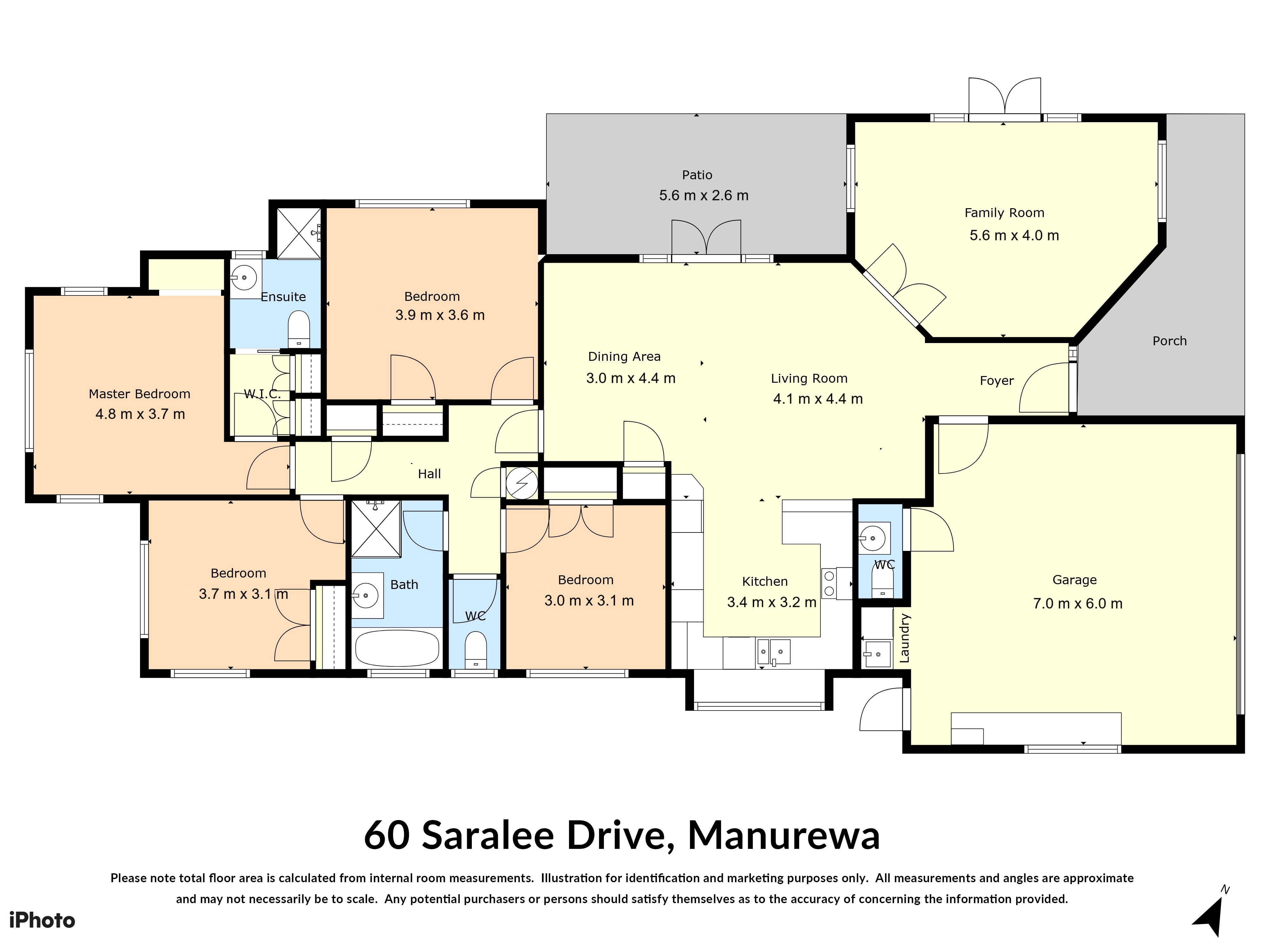 60 Saralee Drive, Manurewa, Manukau City, 4 침실, 2 욕실, House