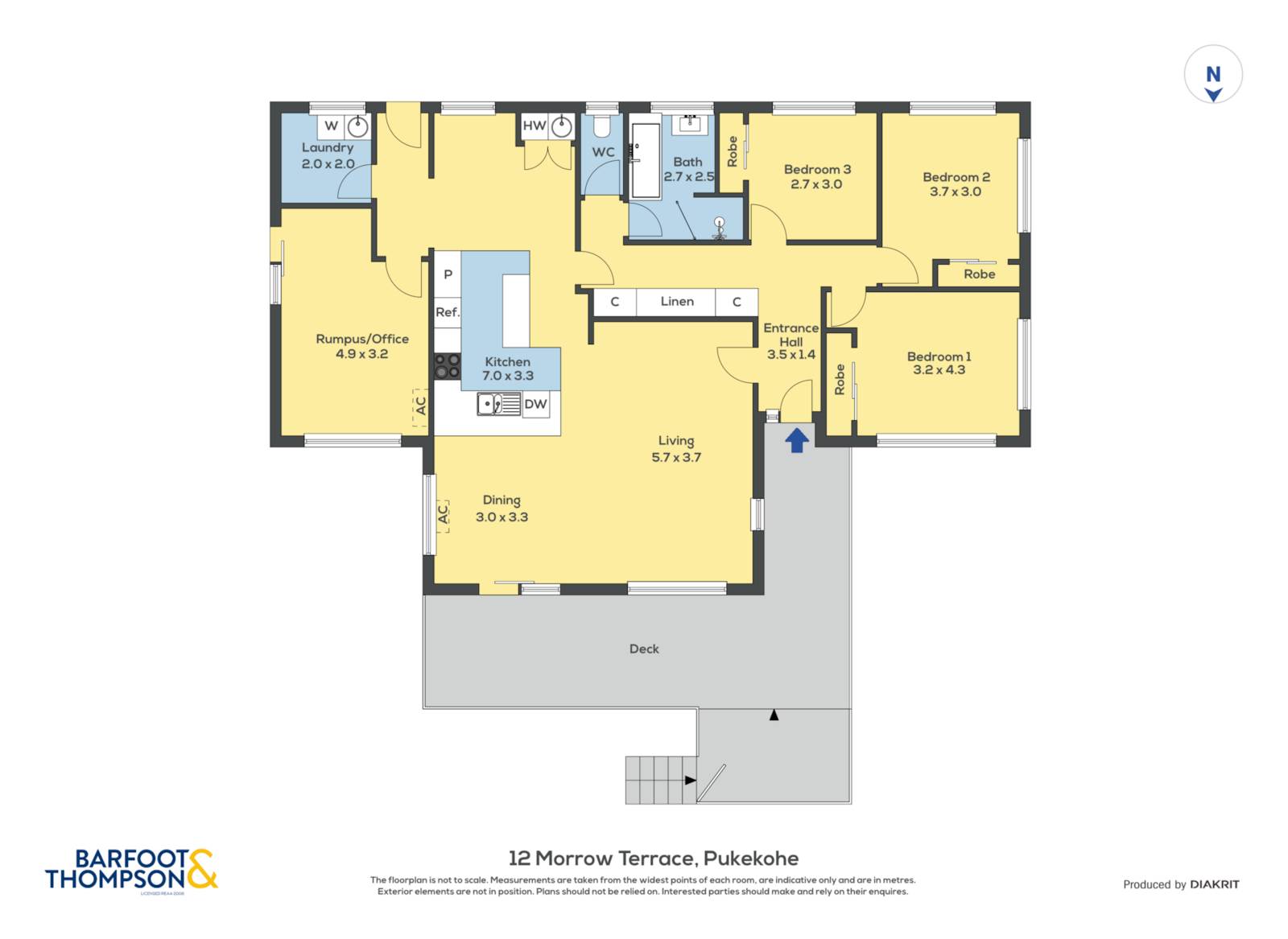 12 Morrow Terrace, Pukekohe, Franklin, 3 ห้องนอน, 1 ห้องน้ำ, House