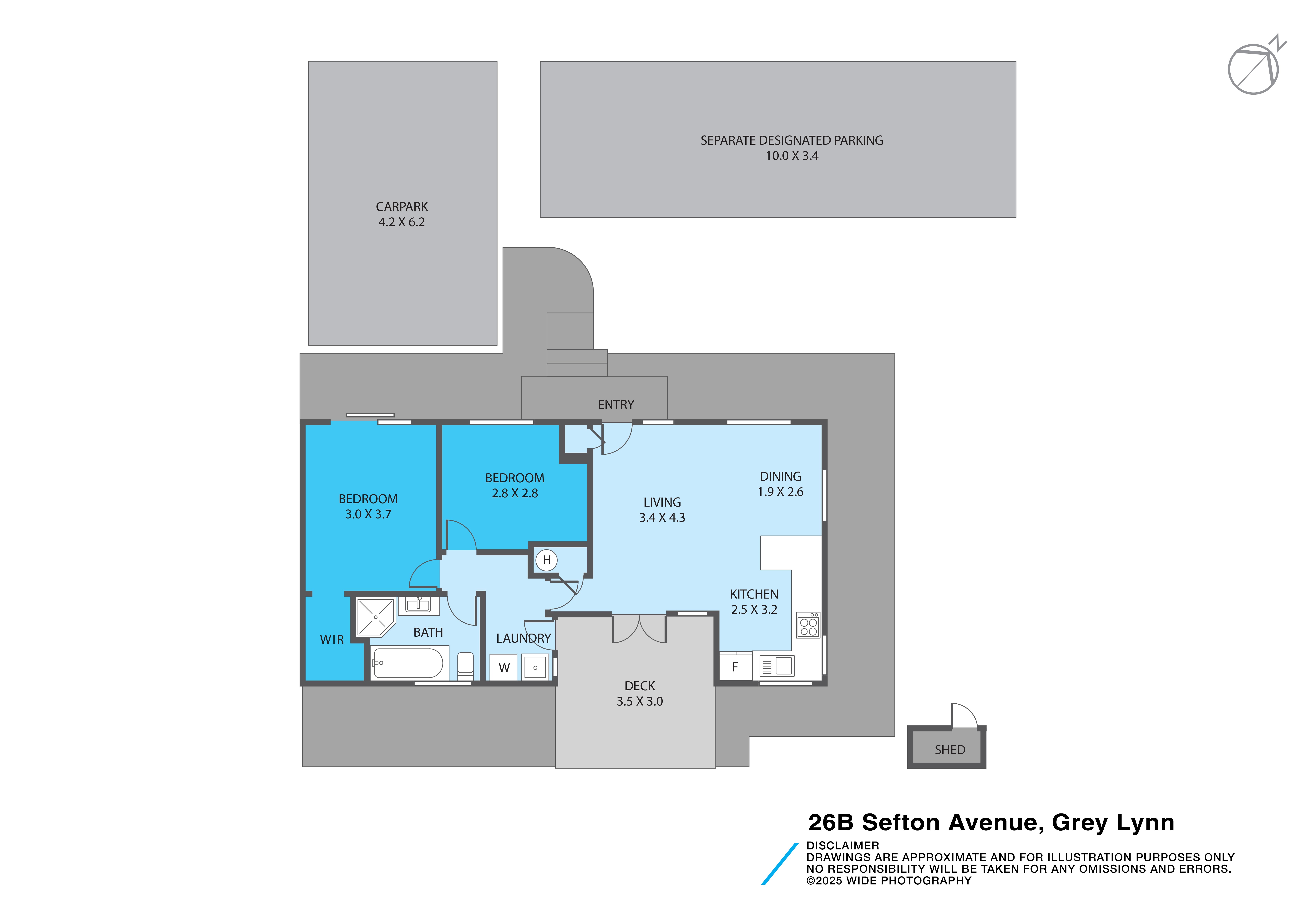 26b Sefton Avenue, Grey Lynn, Auckland, 2 chambres, 1 salles de bain, House