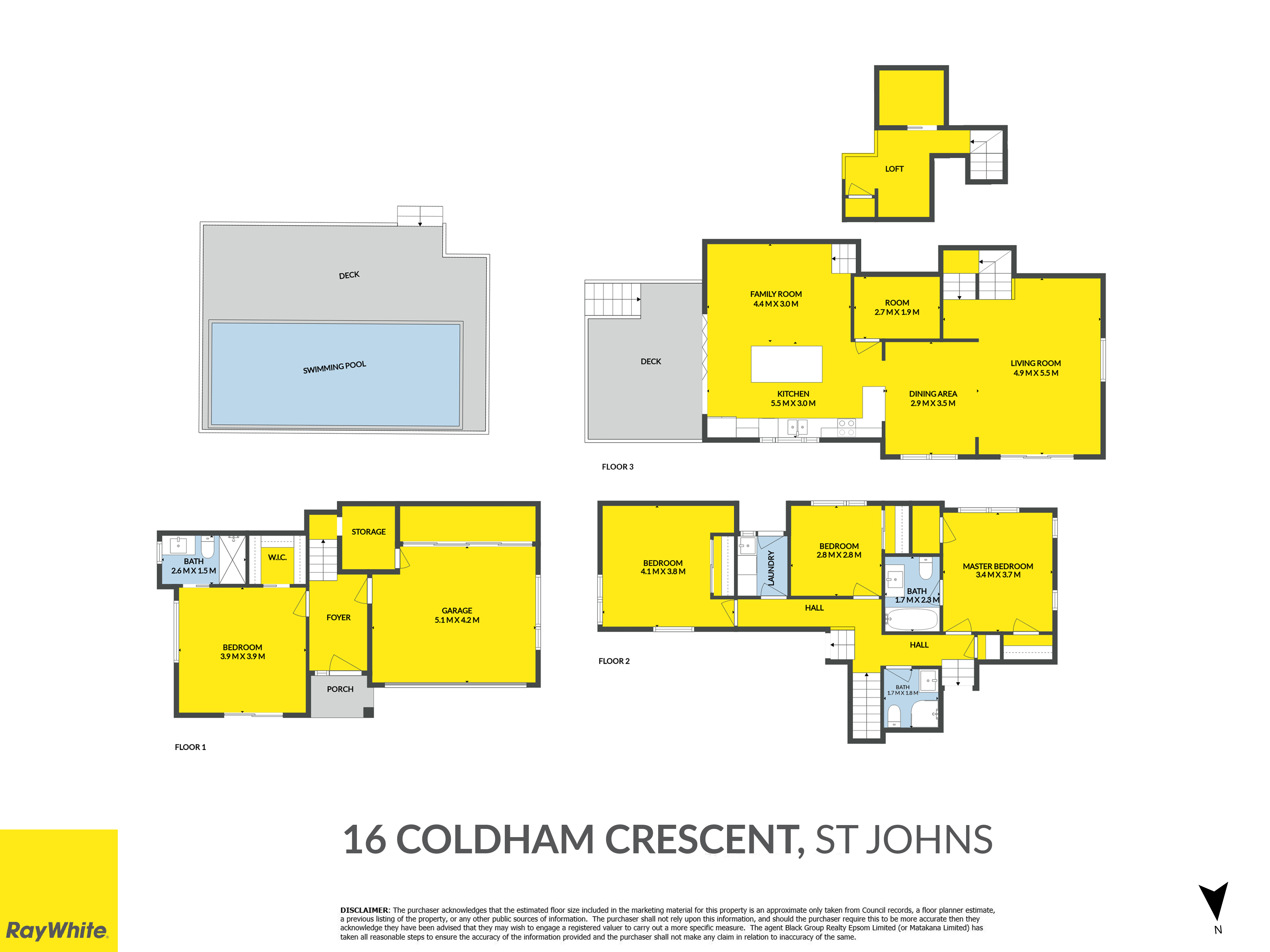 16 Coldham Crescent, Saint Johns, Auckland City, 4 침실, 3 욕실, House