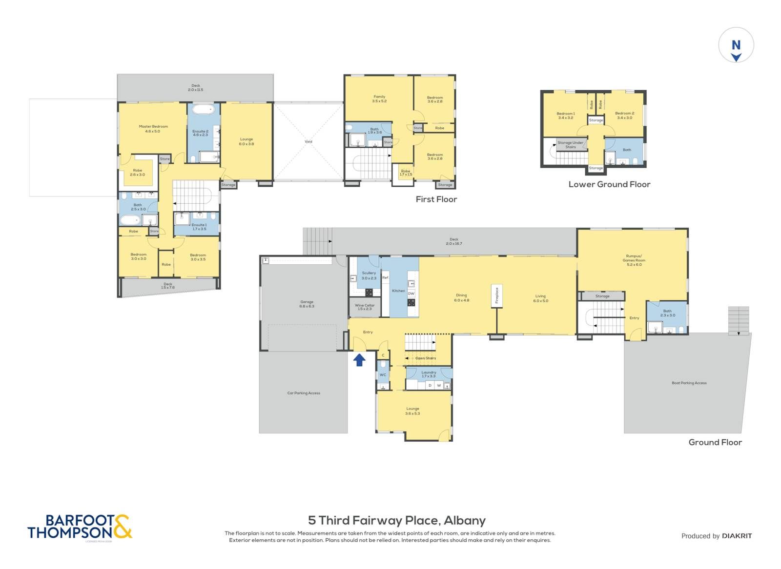 5 Third Fairway Place, Albany, North Shore City, 7 غرف, 5 حمامات, House