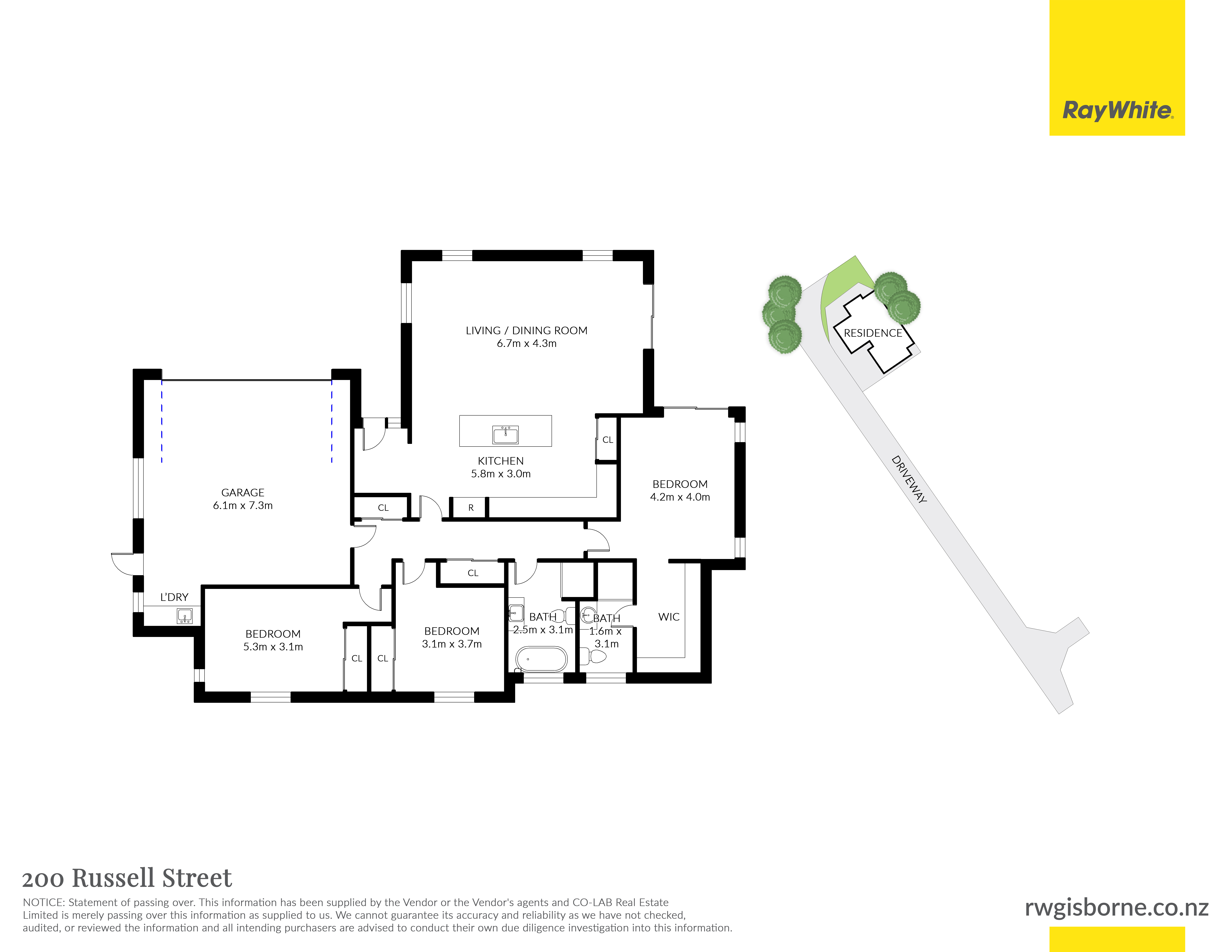 200 Russell Street, Whataupoko, Gisborne, 3房, 2浴, House