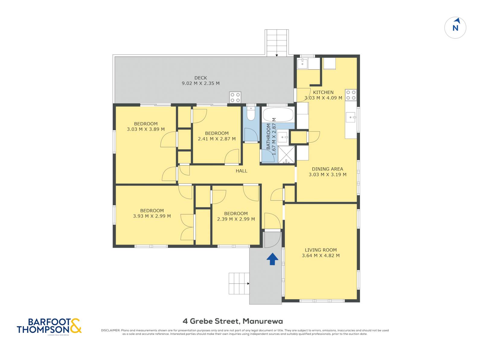 4 Grebe Street, Manurewa, Manukau City, 4 Bedrooms, 1 Bathrooms, House