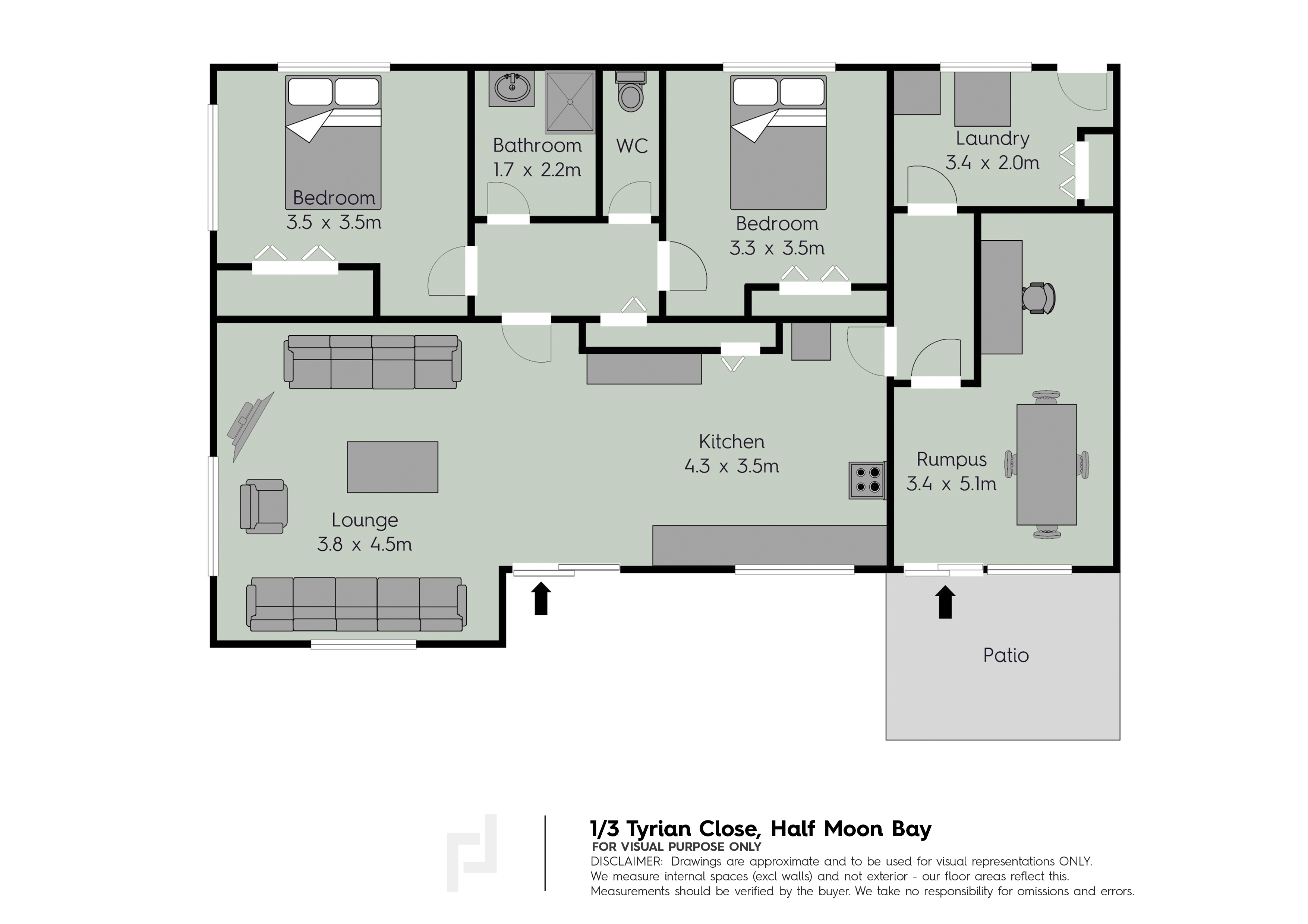 1/3 Tyrian Close, Half Moon Bay, Manukau City, 2 Kuwarto, 1 Banyo, House