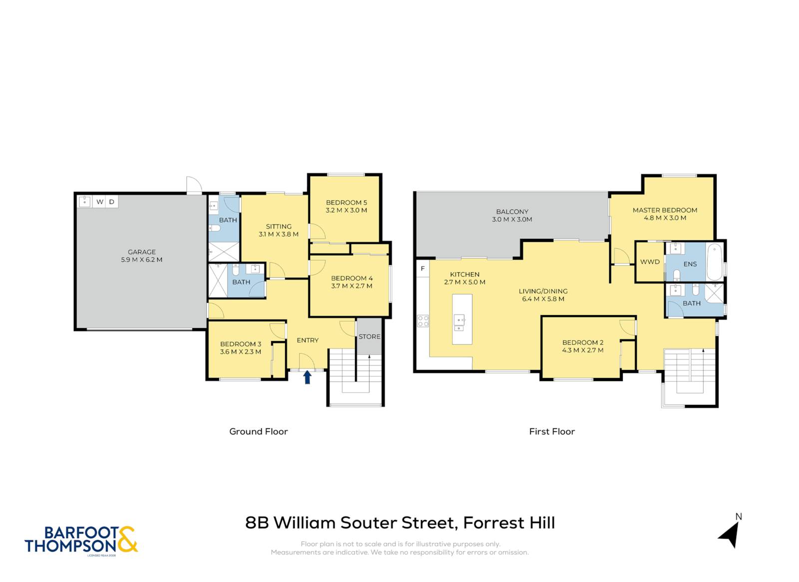 8b William Souter Street, Forrest Hill, North Shore City, 5房, 0浴, House