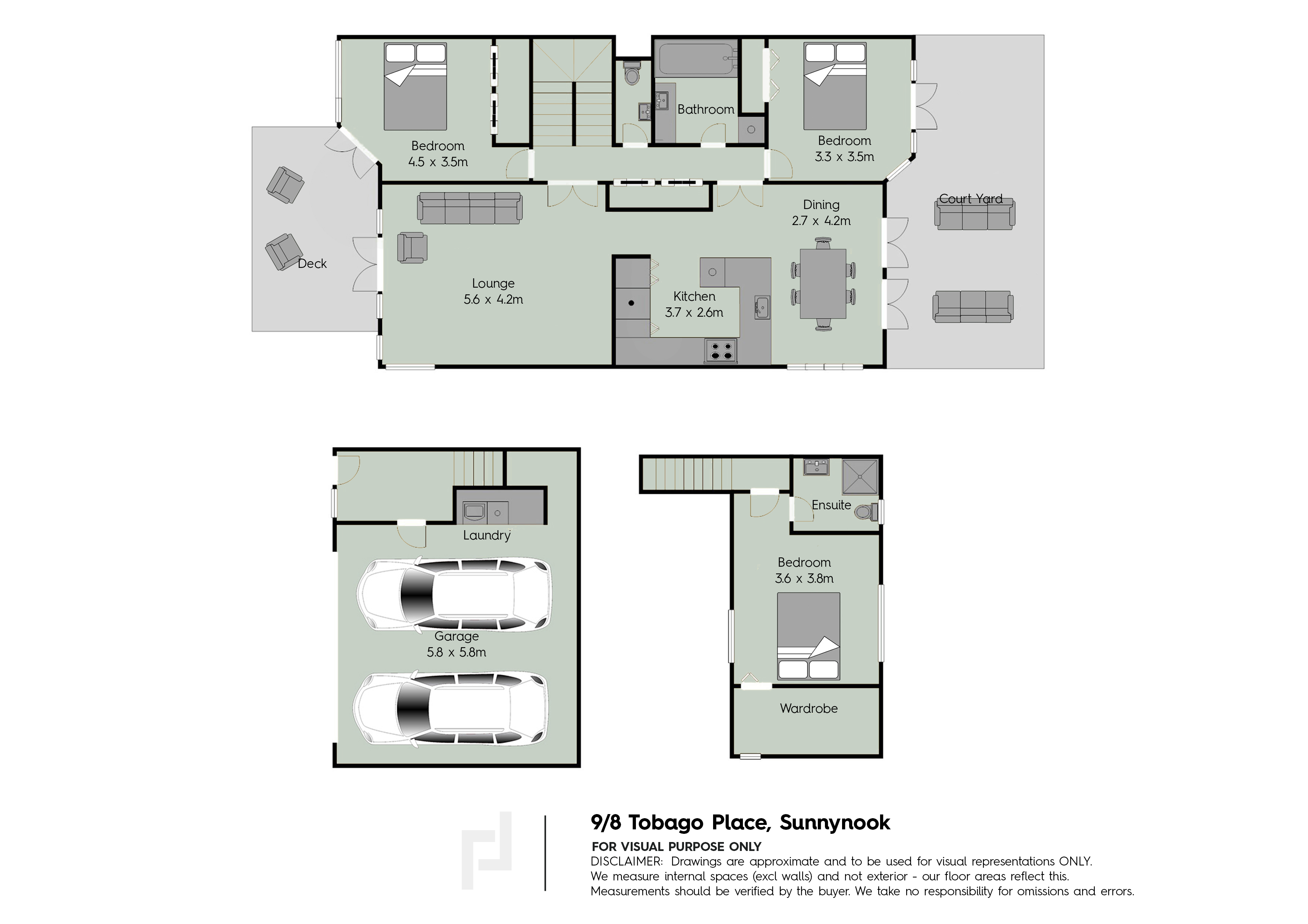 9/8 Tobago Place, Sunnynook, North Shore City, 3 ห้องนอน, 2 ห้องน้ำ, Townhouse