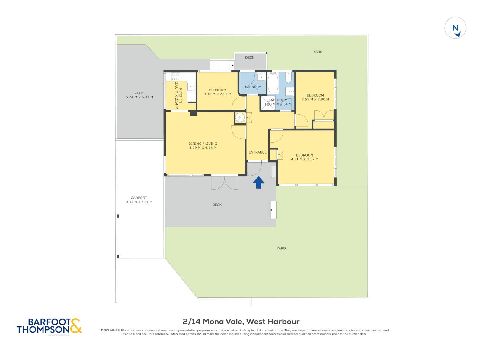 2/14 Mona Vale, West Harbour, Waitakere City, 3 غرف, 1 حمامات, House