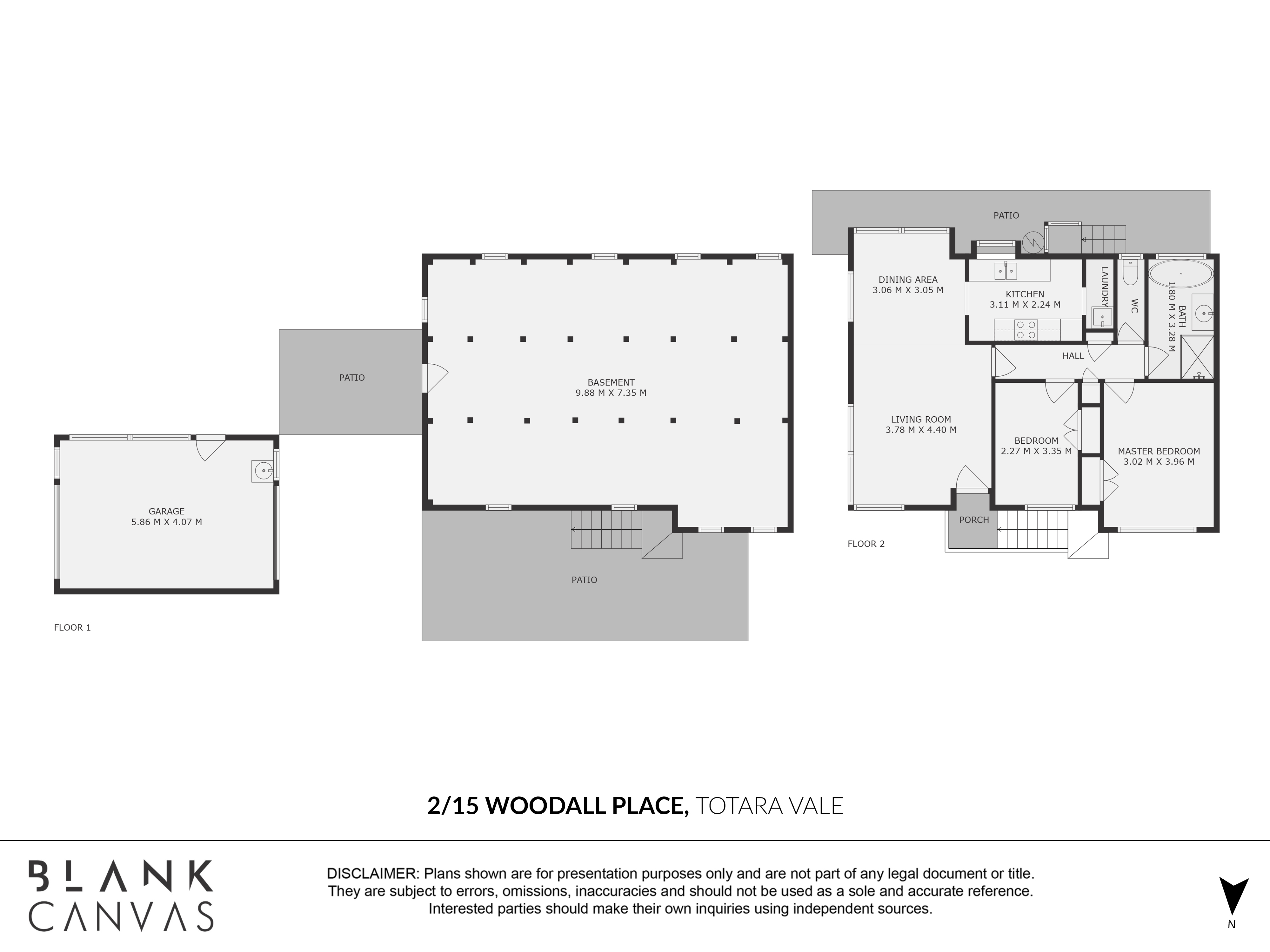 2/15 Woodall Place, Totara Vale, North Shore City, 2 ห้องนอน, 1 ห้องน้ำ, Unit