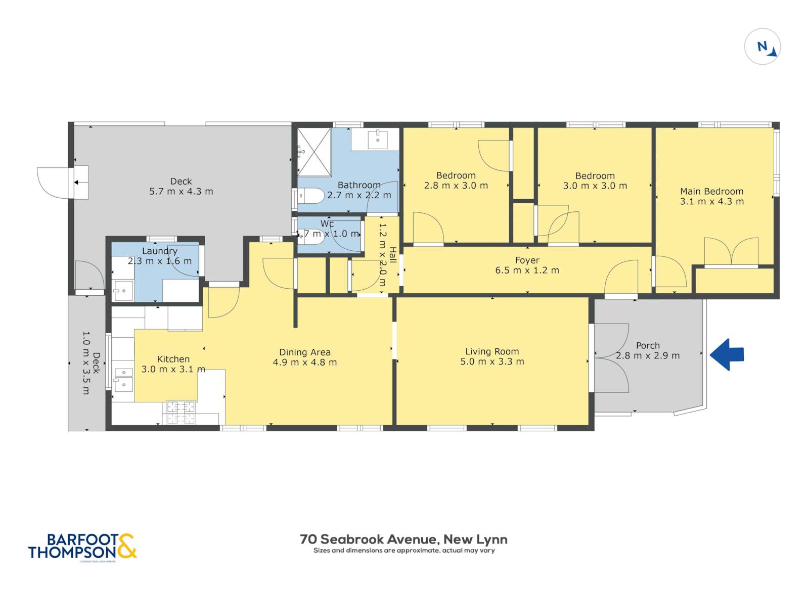 70 Seabrook Avenue, New Lynn, Waitakere City, 3 Bedrooms, 0 Bathrooms, House