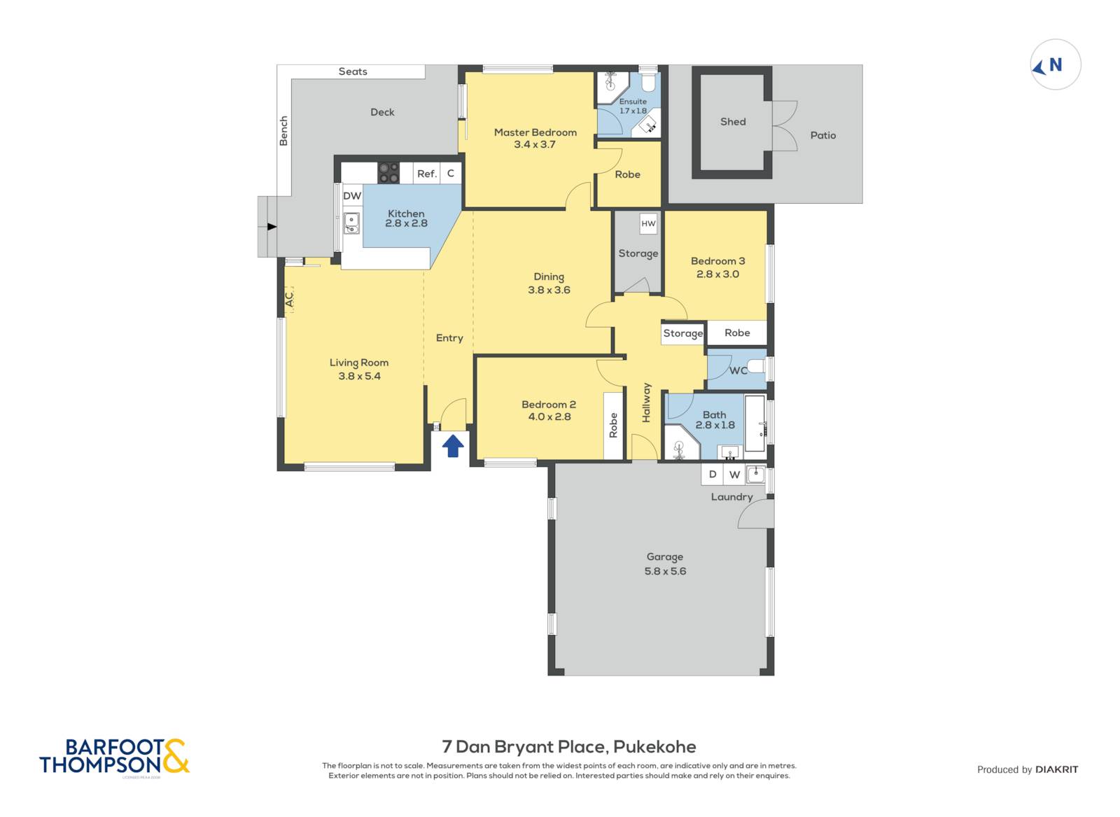 7 Dan Bryant Place, Pukekohe, Franklin, 3 ห้องนอน, 0 ห้องน้ำ, House