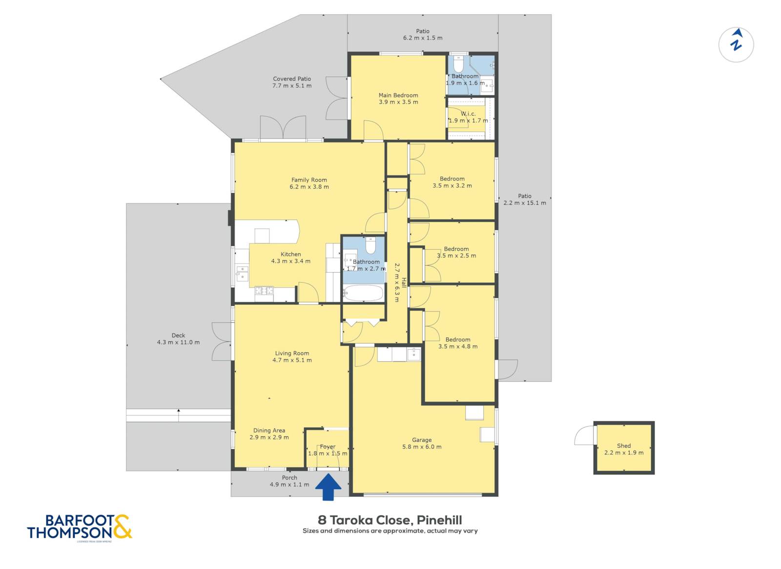 8 Taroka Close, Pinehill, North Shore City, 4 침실, 2 욕실, House