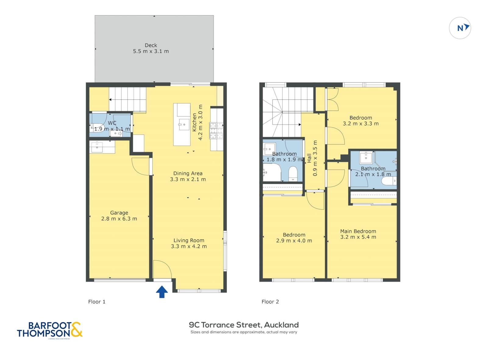 9c Torrance Street, Epsom, Auckland, 3房, 0浴, Townhouse