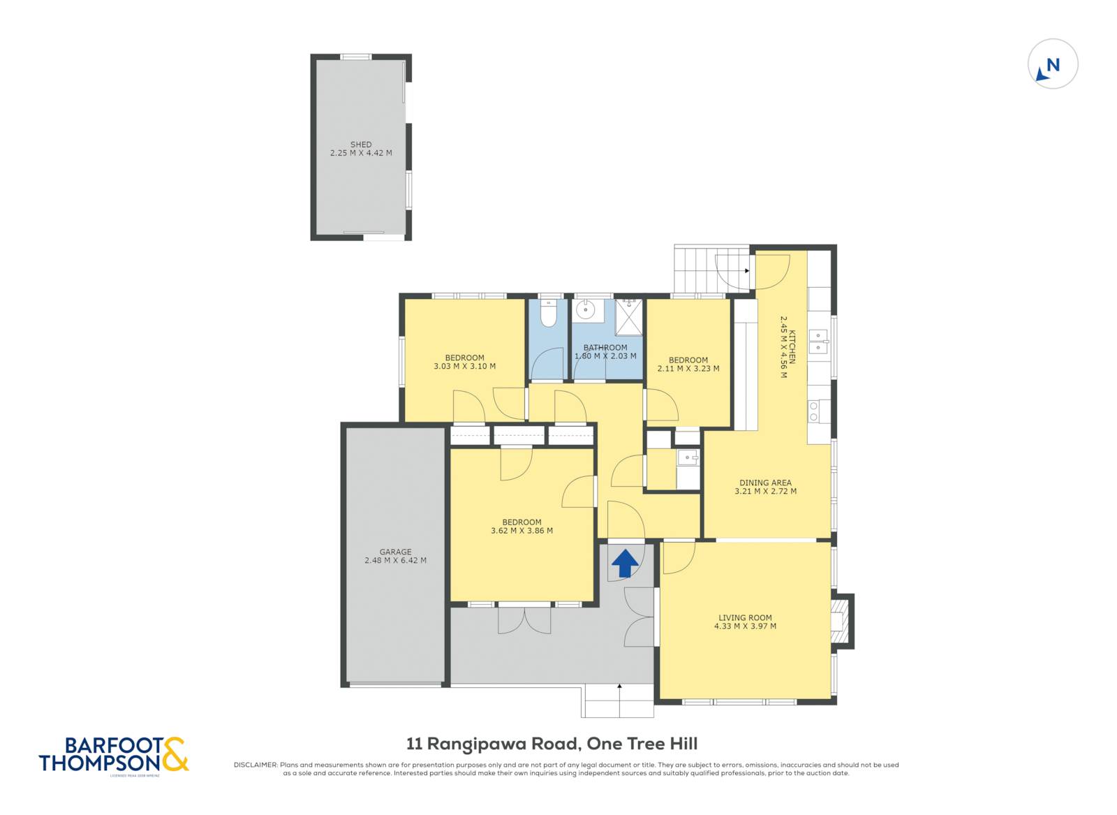 11 Rangipawa Road, One Tree Hill, Auckland City, 3 phòng ngủ, 1 phòng tắm, House
