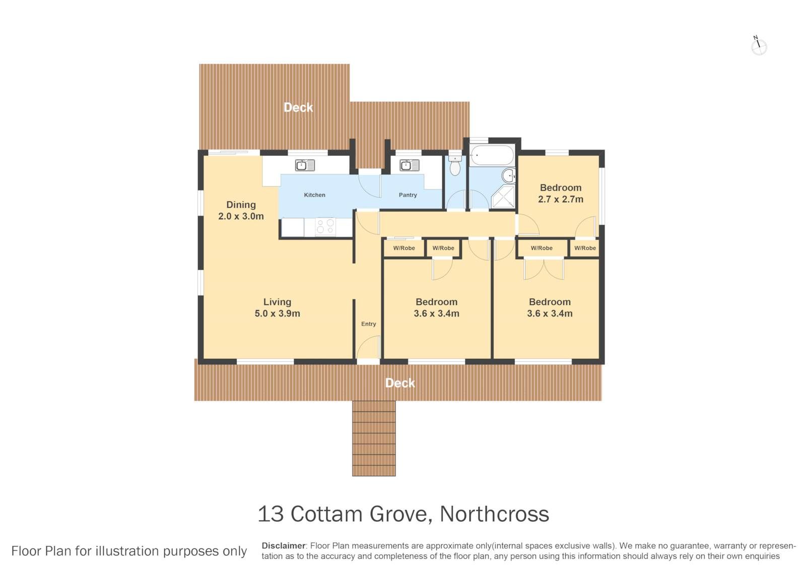 13 Cottam Grove, Northcross, Auckland - North Shore, 3房, 3浴, House