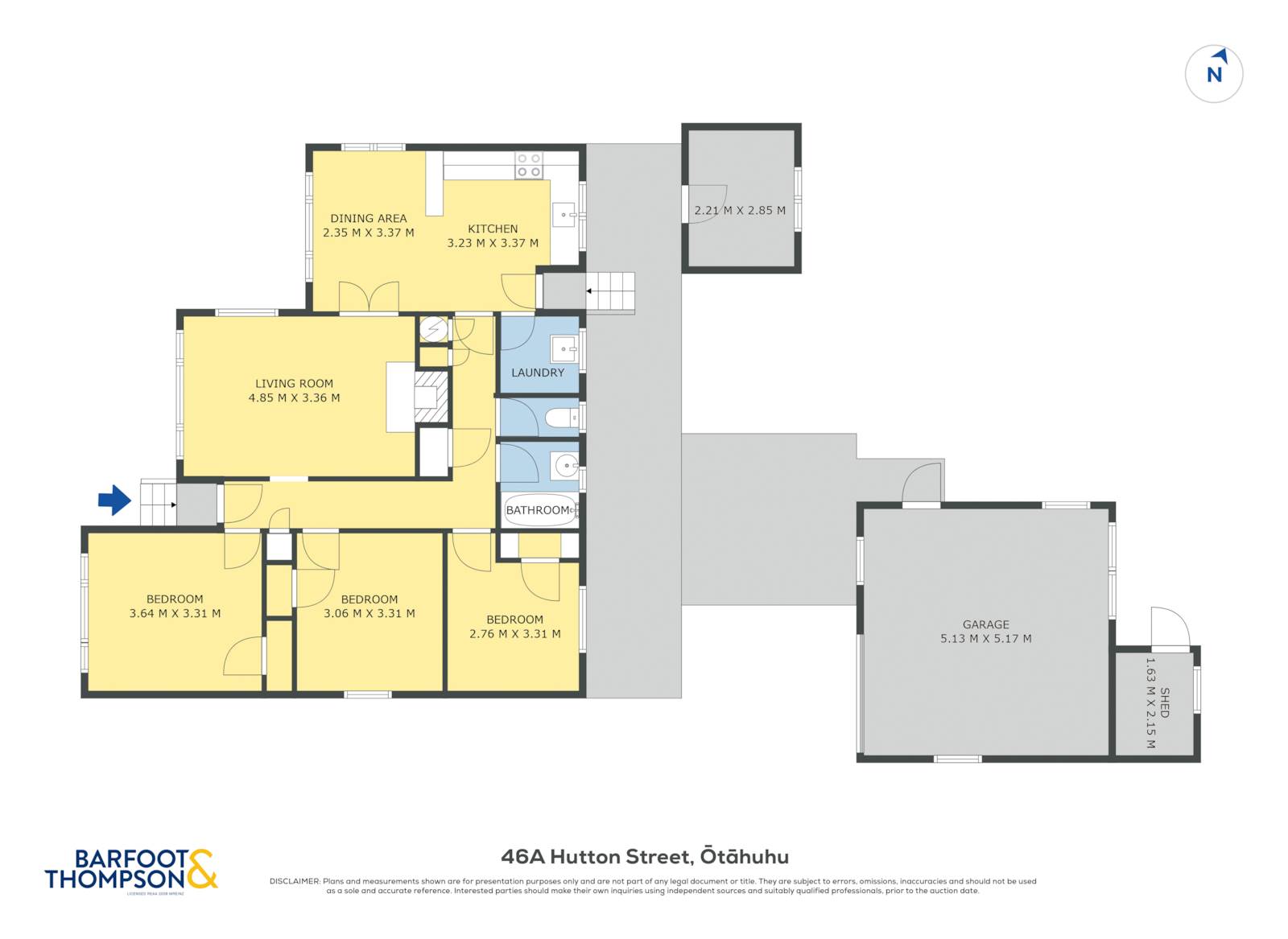 46a Hutton Street, Otahuhu, Auckland City, 3房, 1浴, House