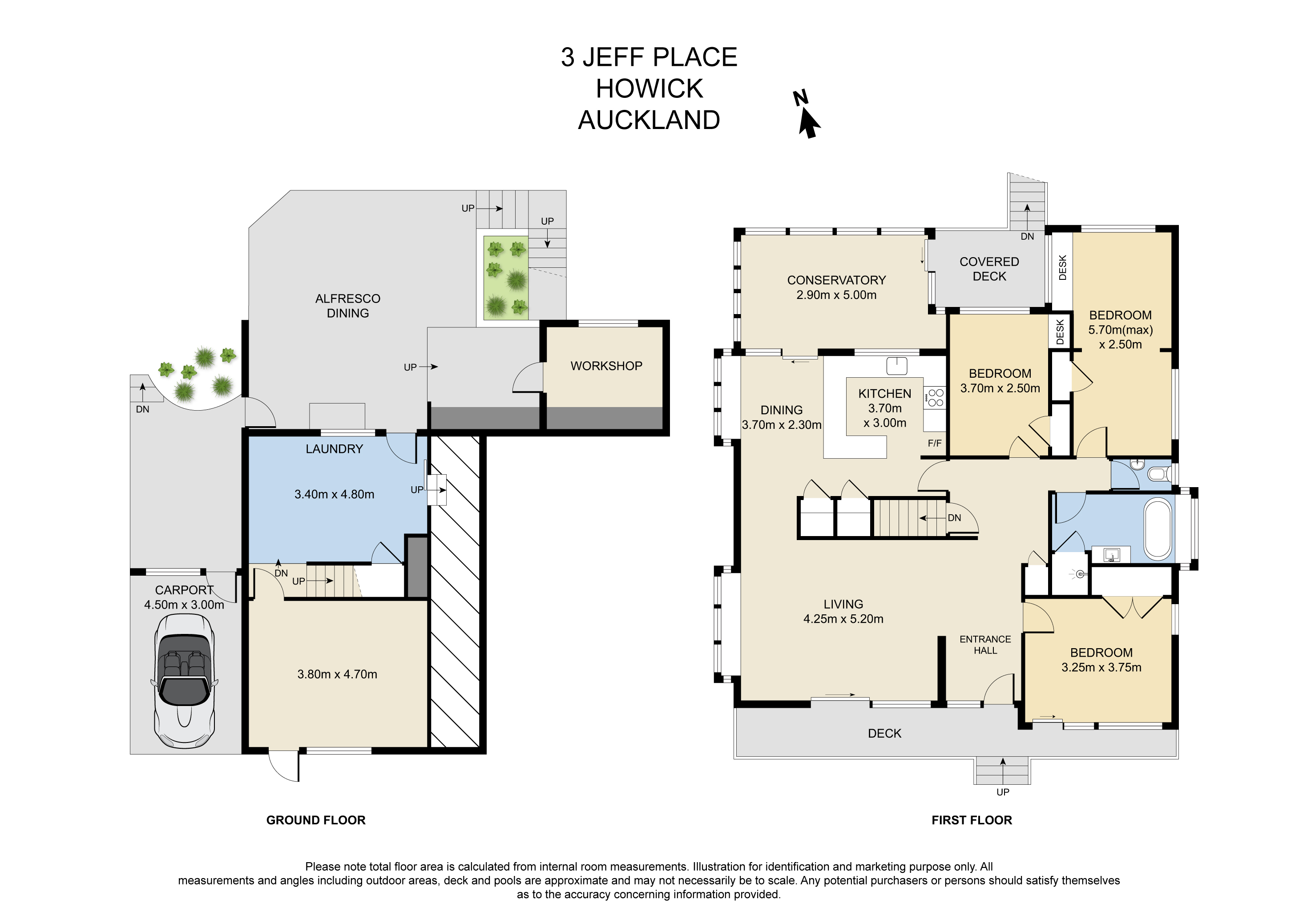 3 Jeff Place, Howick, Manukau City, 3 રૂમ, 1 બાથરૂમ, House