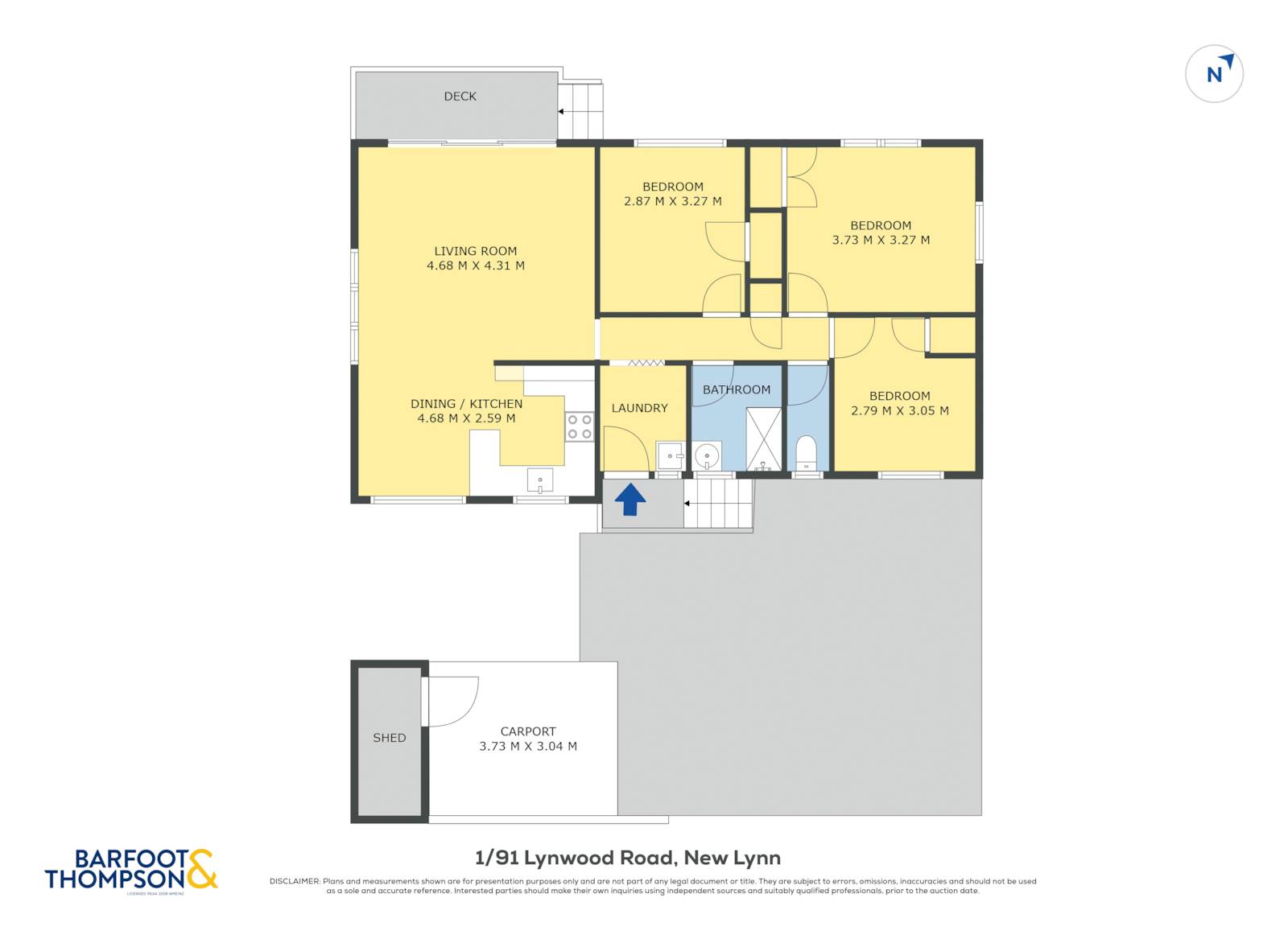 1/91 Lynwood Road, New Lynn, Waitakere City, 3 ห้องนอน, 1 ห้องน้ำ, House