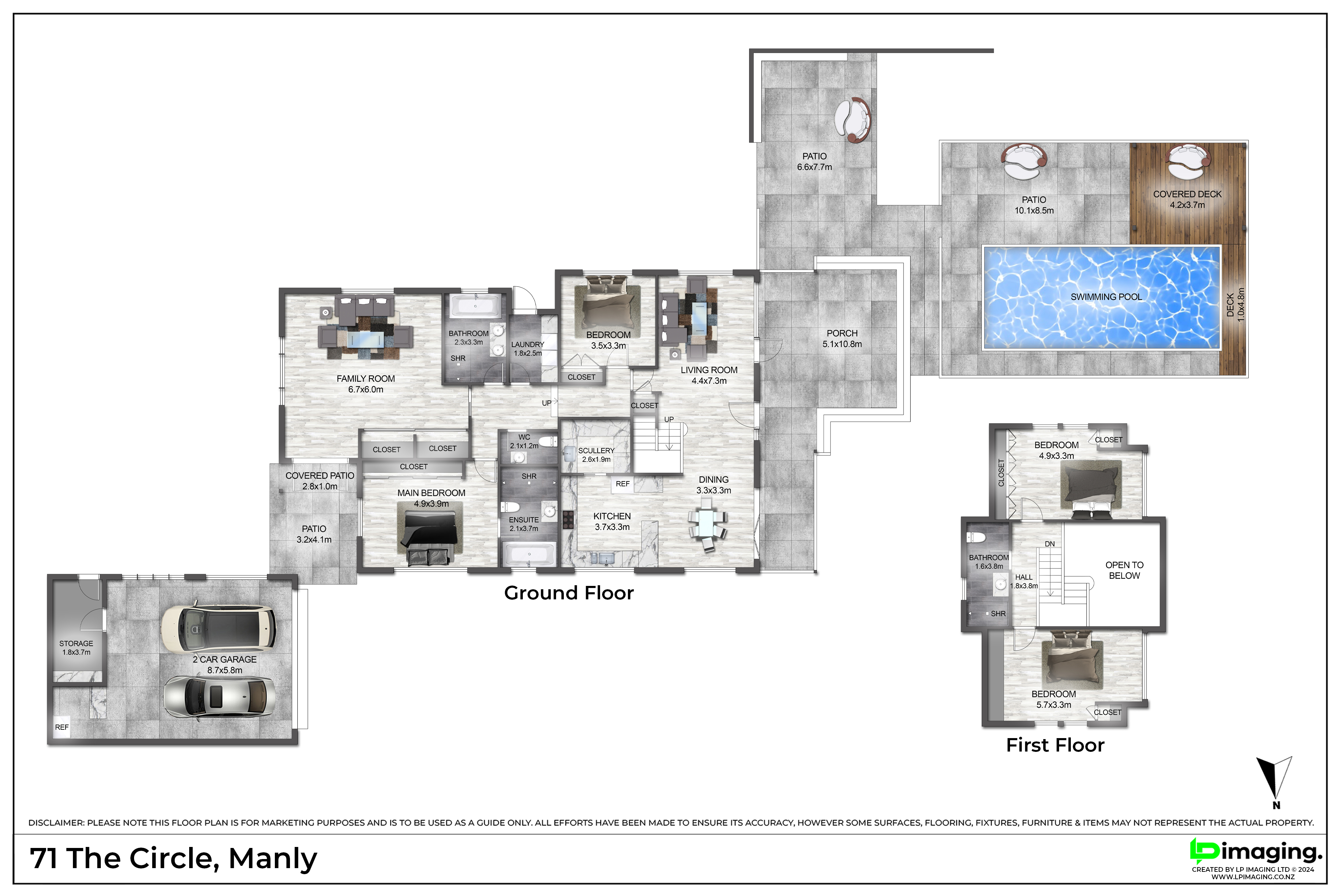 71 The Circle, Manly, Rodney, 4 ਕਮਰੇ, 3 ਬਾਥਰੂਮ, House