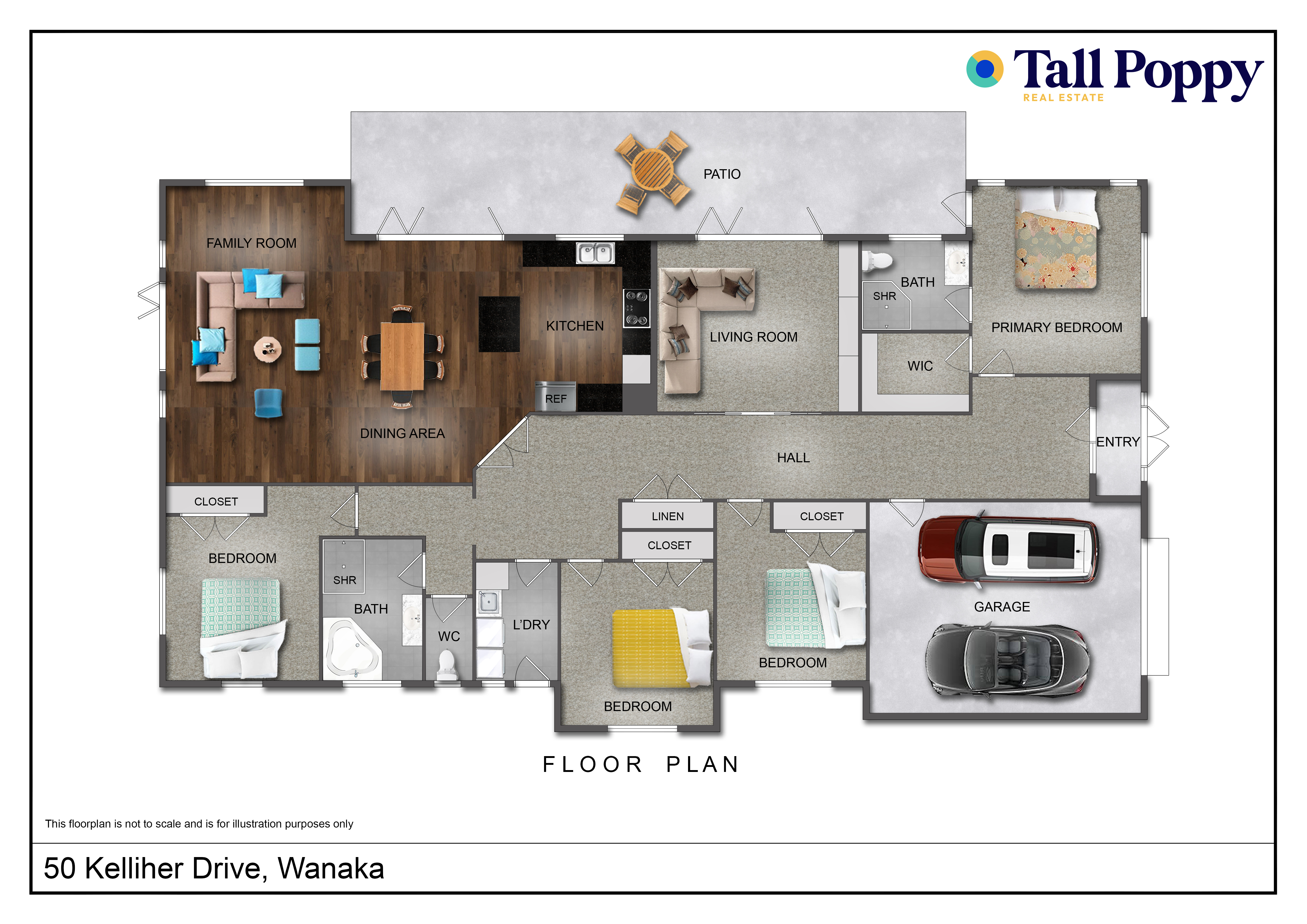50 Kelliher Drive, Wanaka, Queenstown Lakes, 4房, 2浴, House