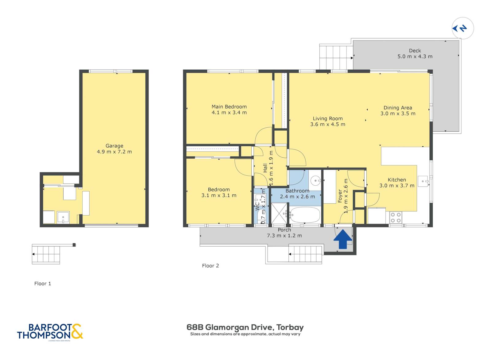 2/68 Glamorgan Drive, Torbay, Auckland - North Shore, 2部屋, 0バスルーム, House