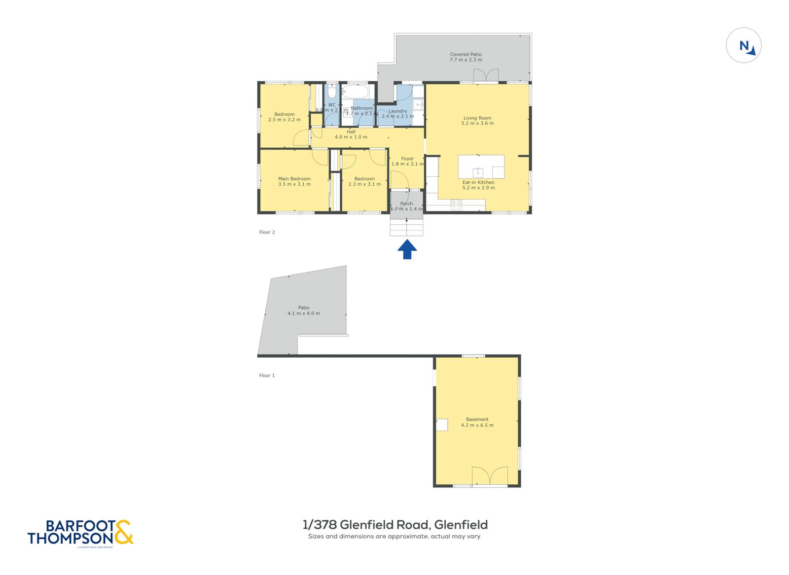 1/378 Glenfield Road, Glenfield, North Shore City, 3 રૂમ, 1 બાથરૂમ, House
