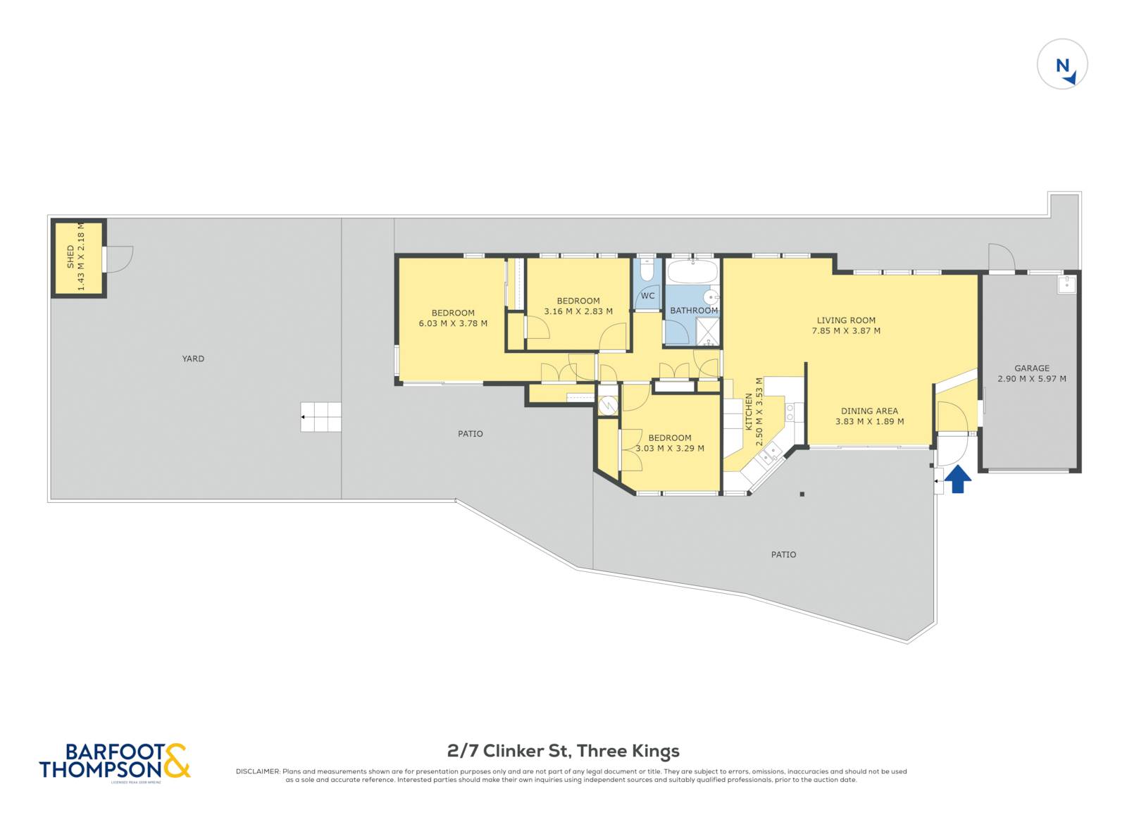 2/7 Clinker Street, Three Kings, Auckland City, 3 Schlafzimmer, 1 Badezimmer, House