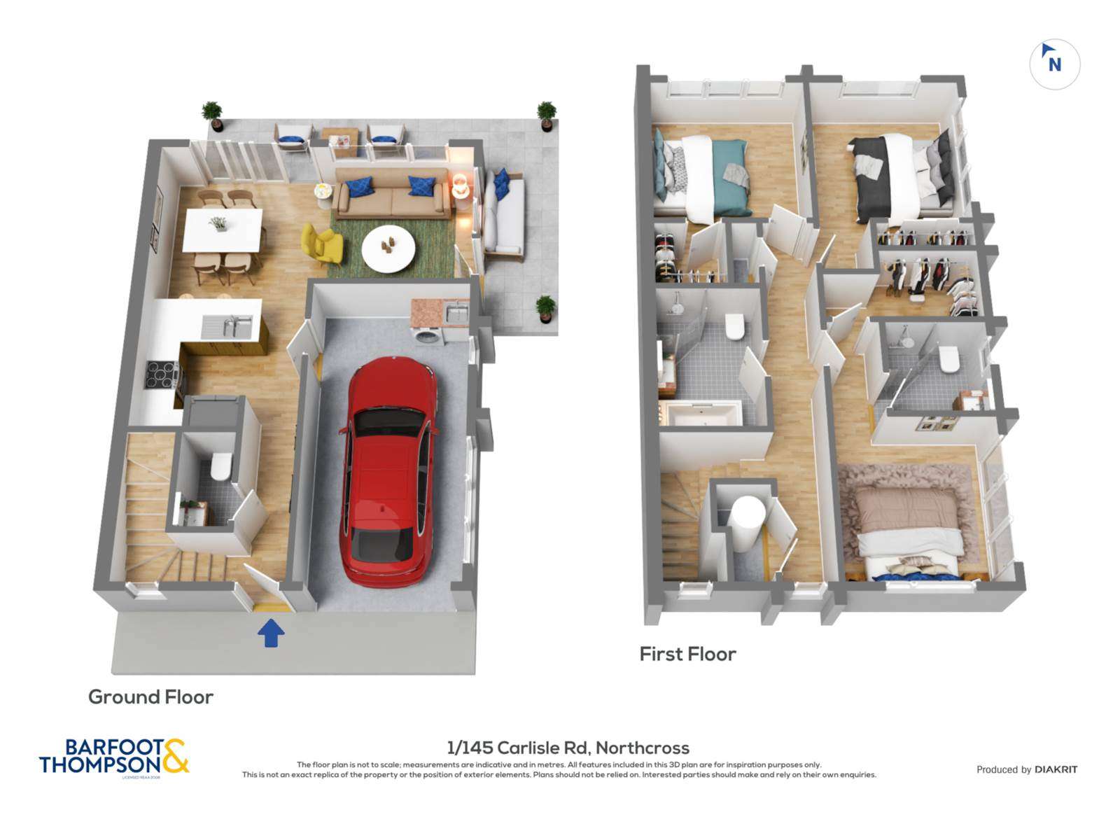 2/145 Carlisle Road, Northcross, North Shore City, 3 Bedrooms, 2 Bathrooms, Townhouse